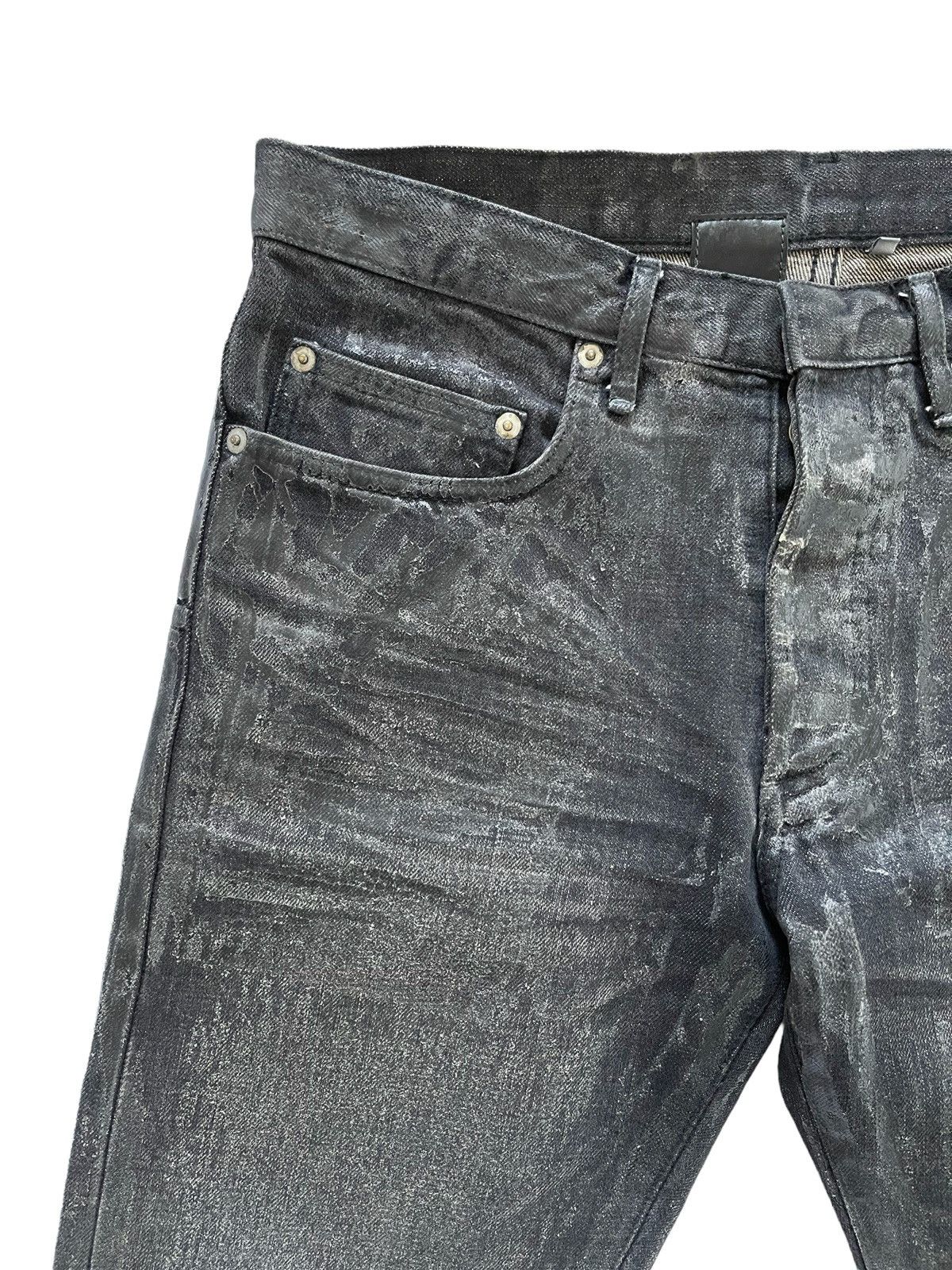 Dior Homme "Luster" Waxed Clawmark Denim Jeans - AW03