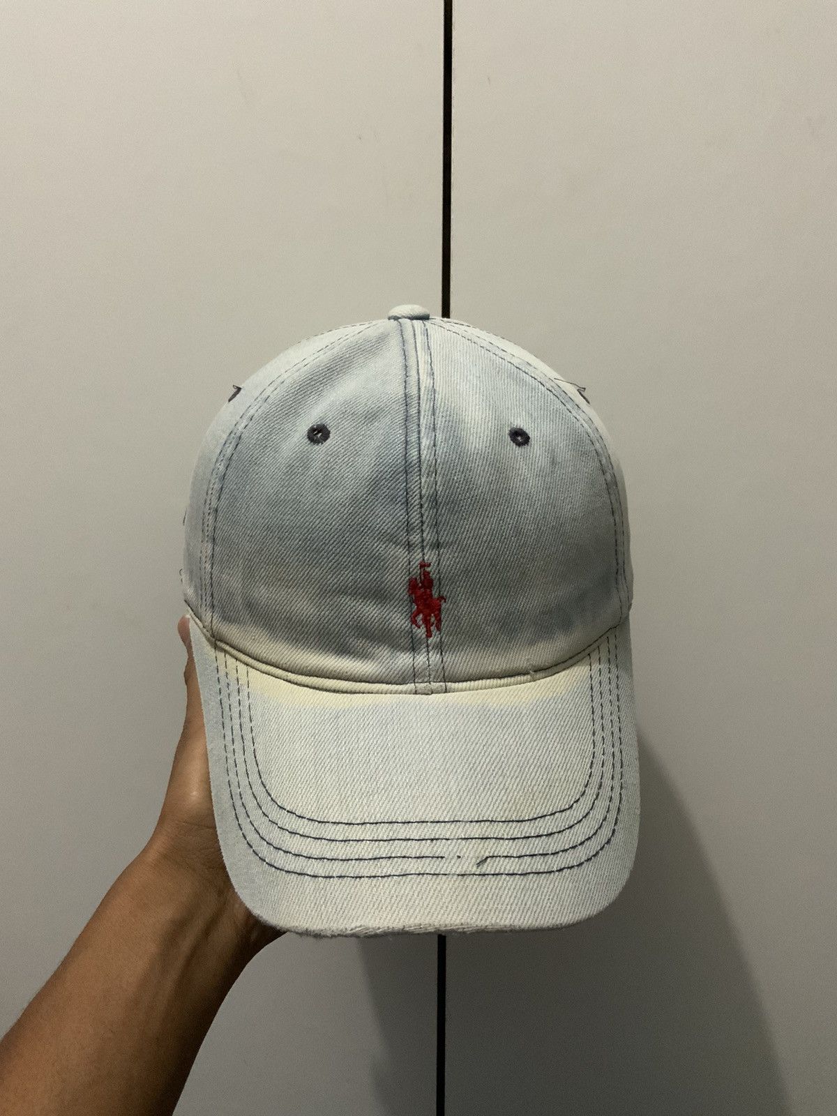 Japanese Brand Acid Light Wash Denime Fade Hat Size ONE SIZE - 5 Thumbnail