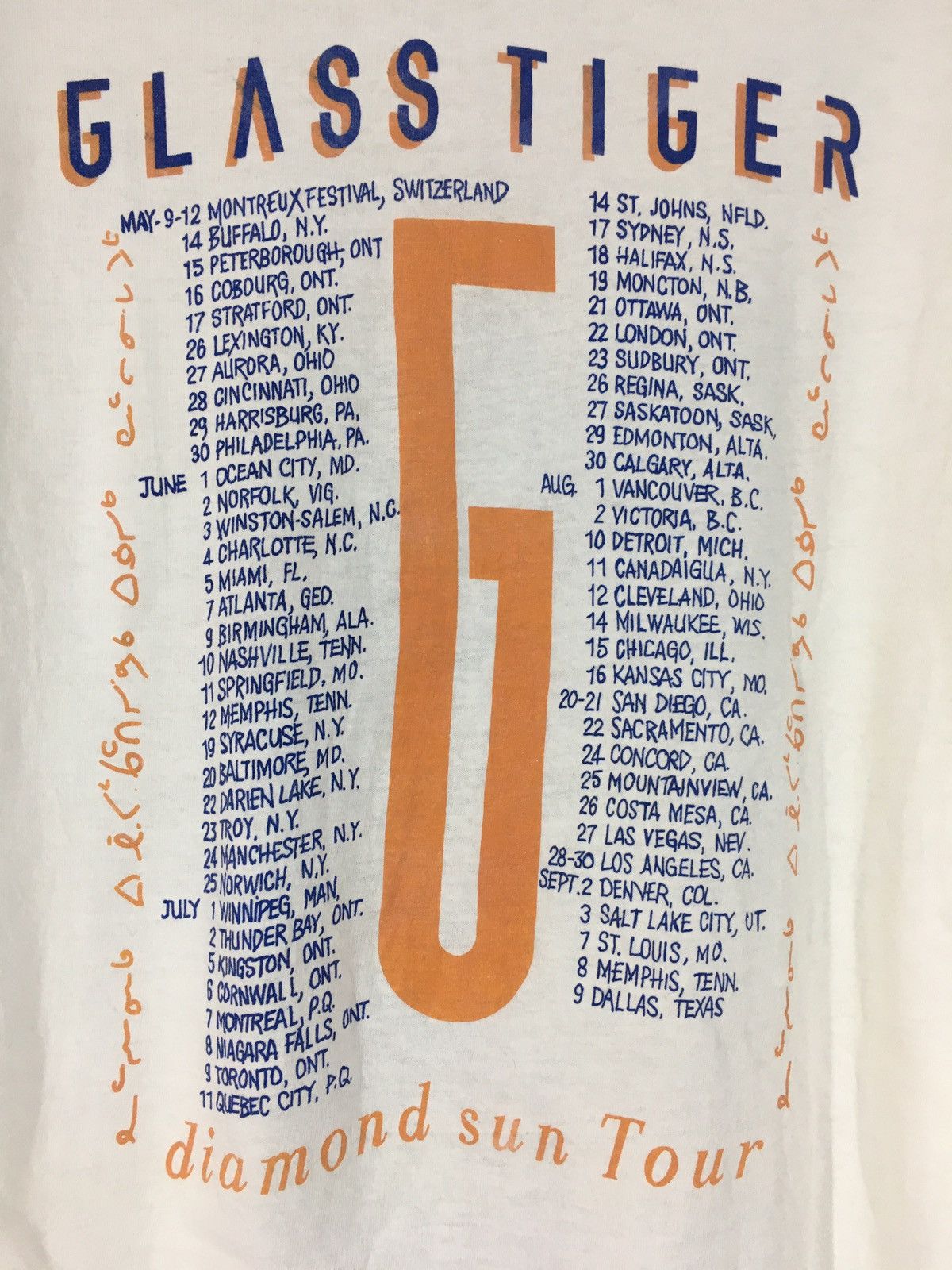 Band Tees Vintage 80s Glass Tiger diamond sun tour Size US M / EU 48-50 / 2 - 6 Thumbnail