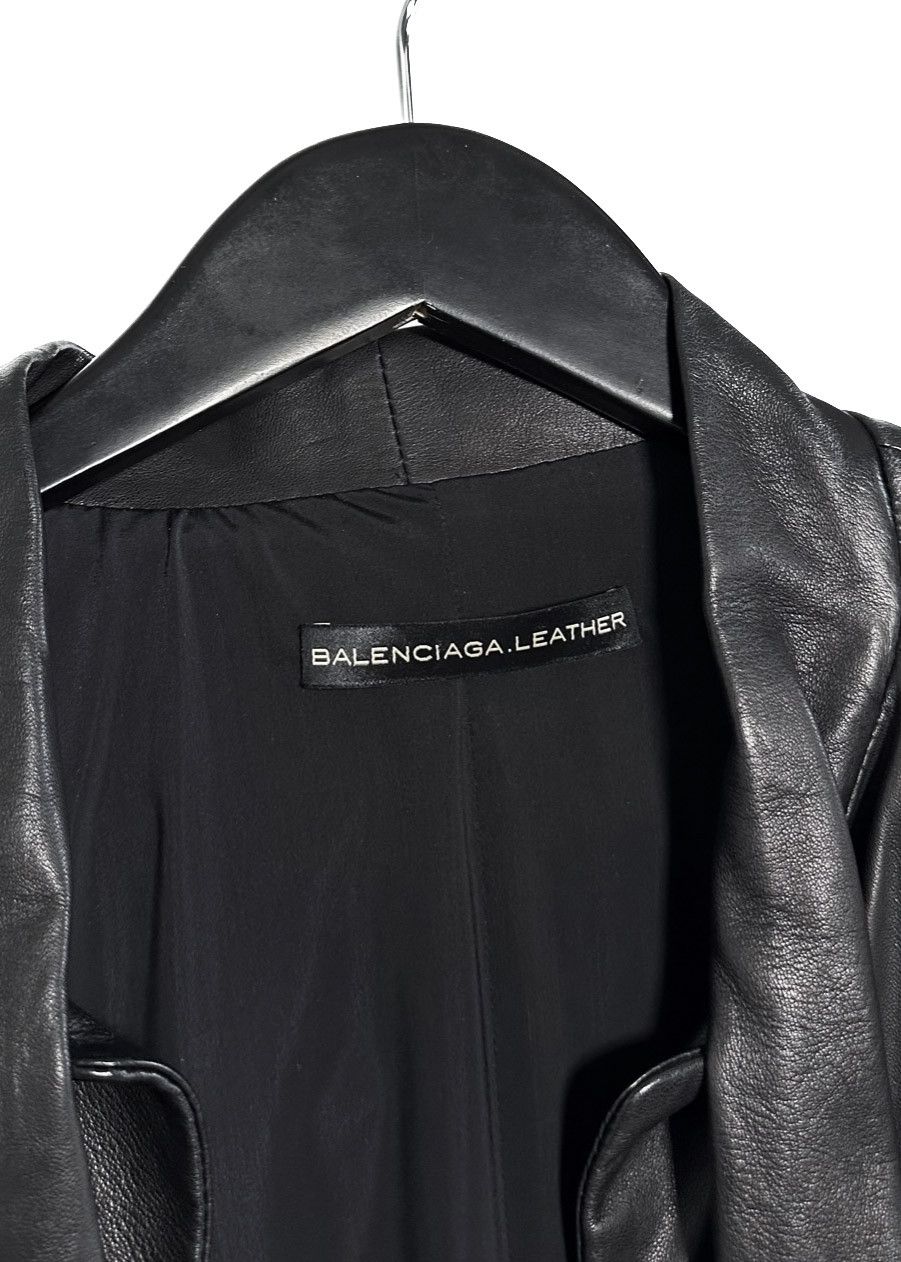 Balenciaga Balenciaga Black Leather Neck Tie Open Jacket Size M / US 6-8 / IT 42-44 - 5 Thumbnail