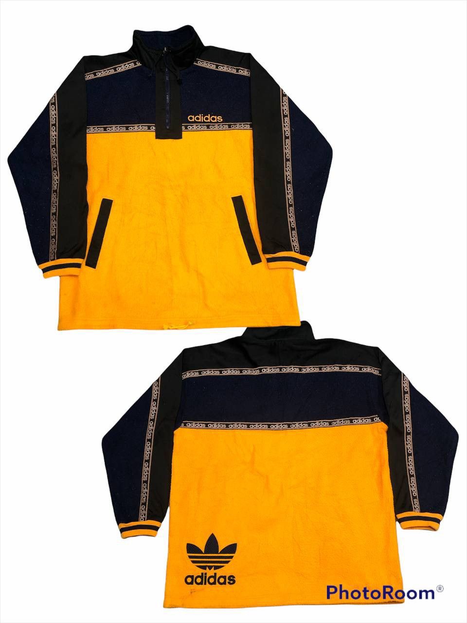 Vintage 🔥RARE🔥Vintage 90’s Adidas Fleece Side Tape 3 Tone Colour Size US L / EU 52-54 / 3 - 1 Thumbnail