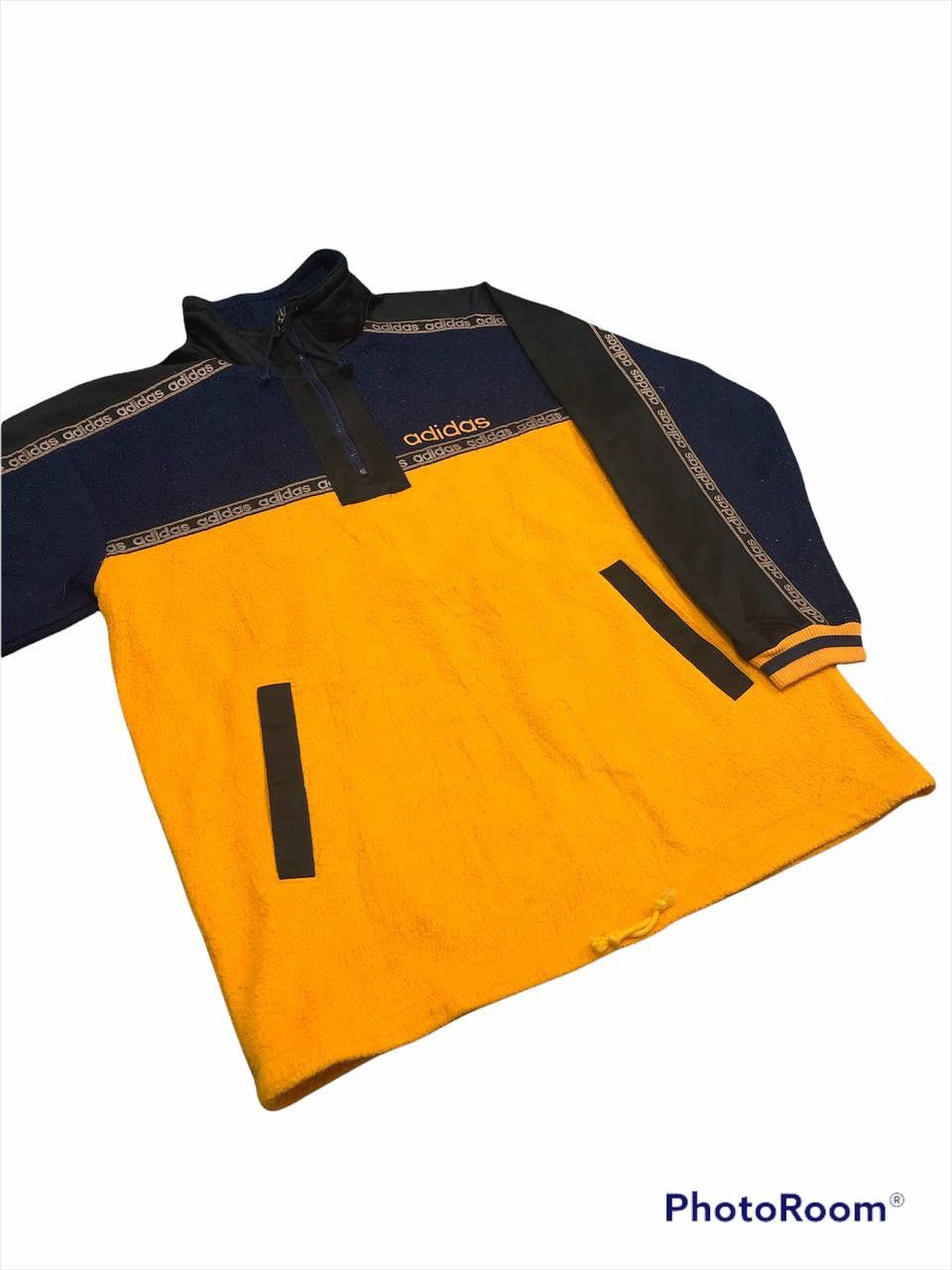 Vintage 🔥RARE🔥Vintage 90’s Adidas Fleece Side Tape 3 Tone Colour Size US L / EU 52-54 / 3 - 3 Thumbnail