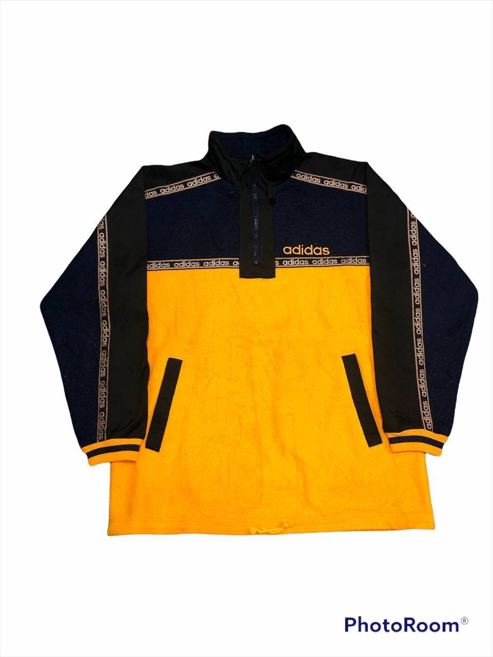 Vintage 🔥RARE🔥Vintage 90’s Adidas Fleece Side Tape 3 Tone Colour Size US L / EU 52-54 / 3 - 2 Thumbnail