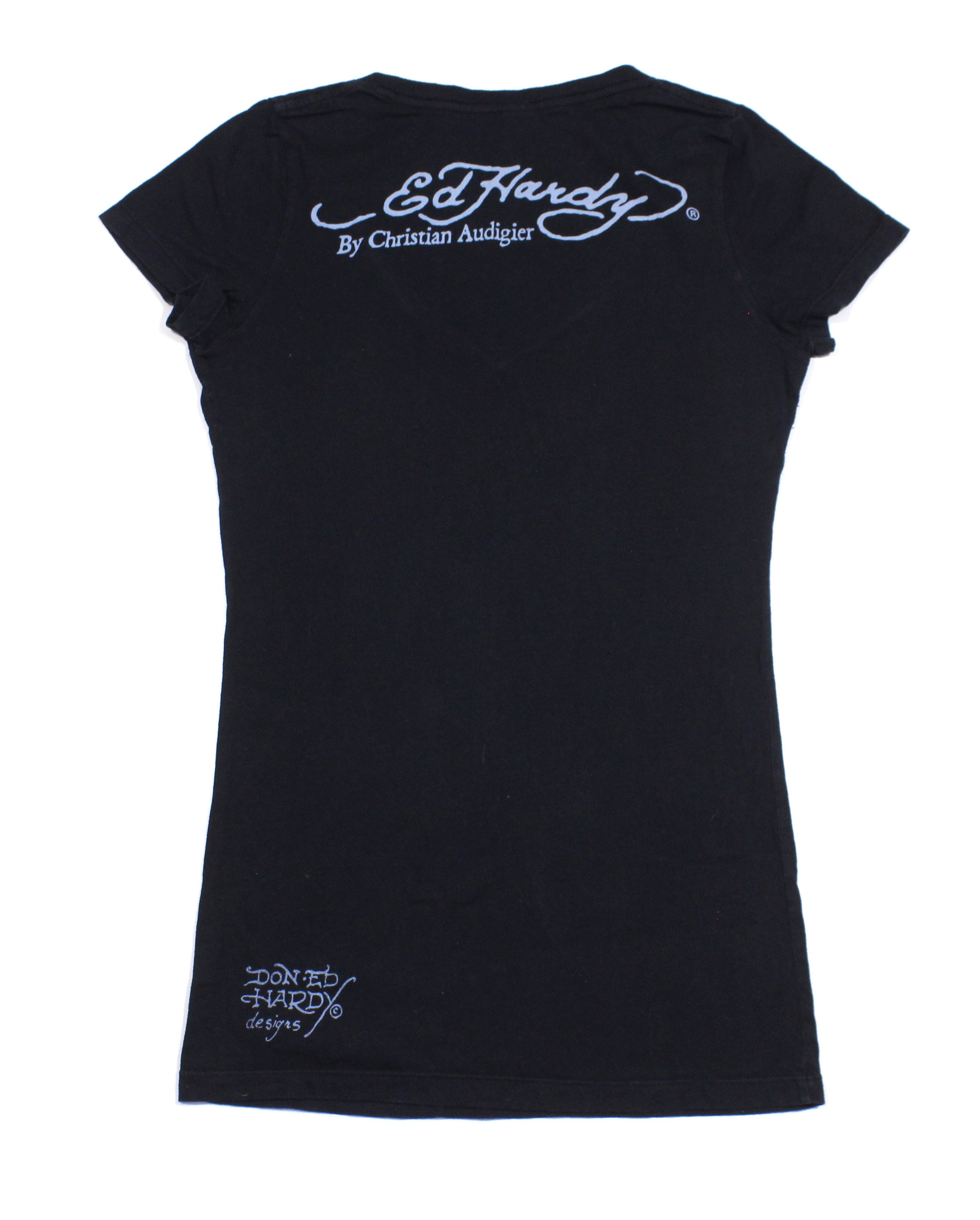 Christian Audigier Y2K Pink Panther V Neck T-Shirt Vintage Made in USA Size M / US 6-8 / IT 42-44 - 2 Thumbnail