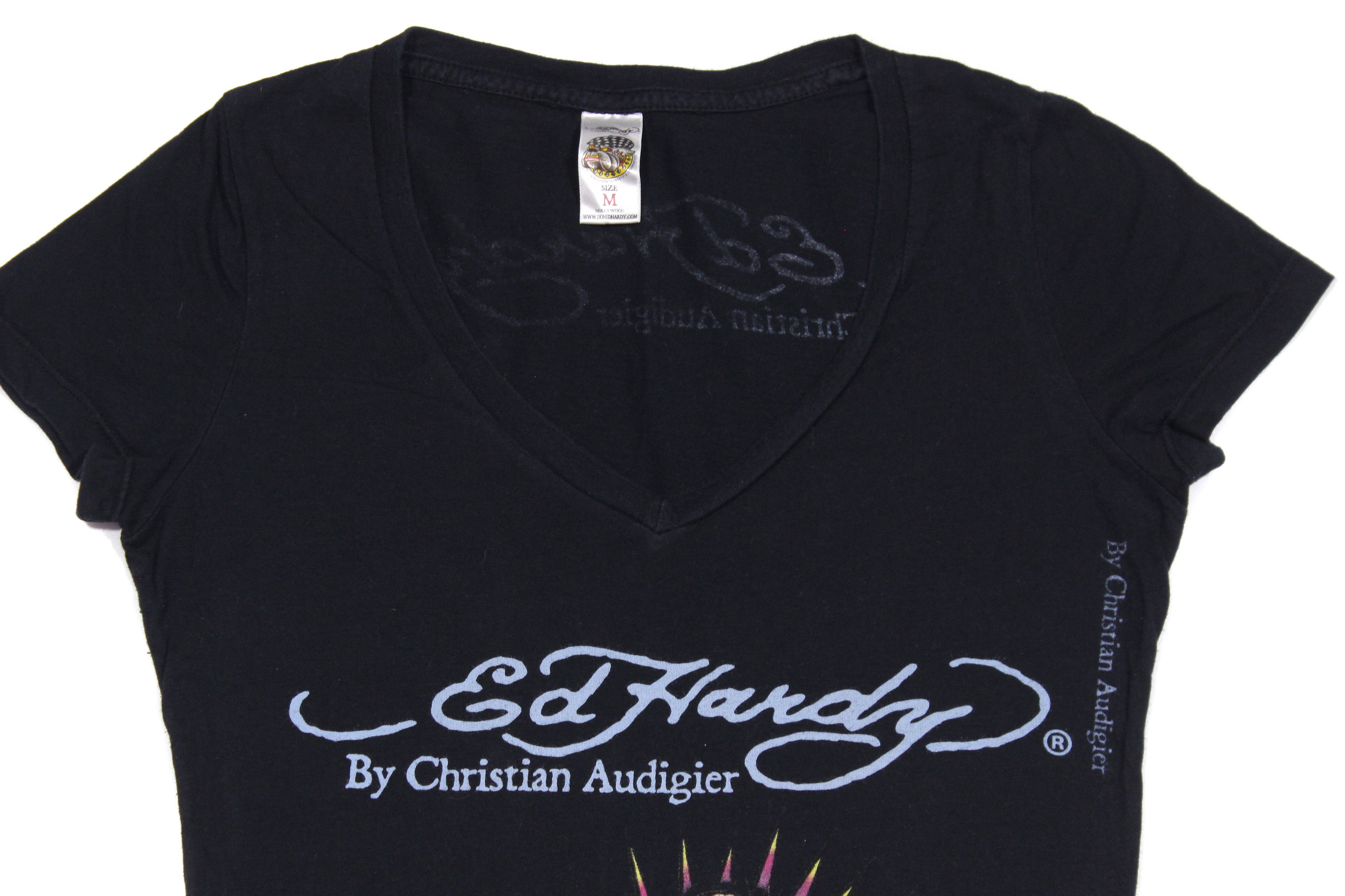 Christian Audigier Y2K Pink Panther V Neck T-Shirt Vintage Made in USA Size M / US 6-8 / IT 42-44 - 4 Thumbnail