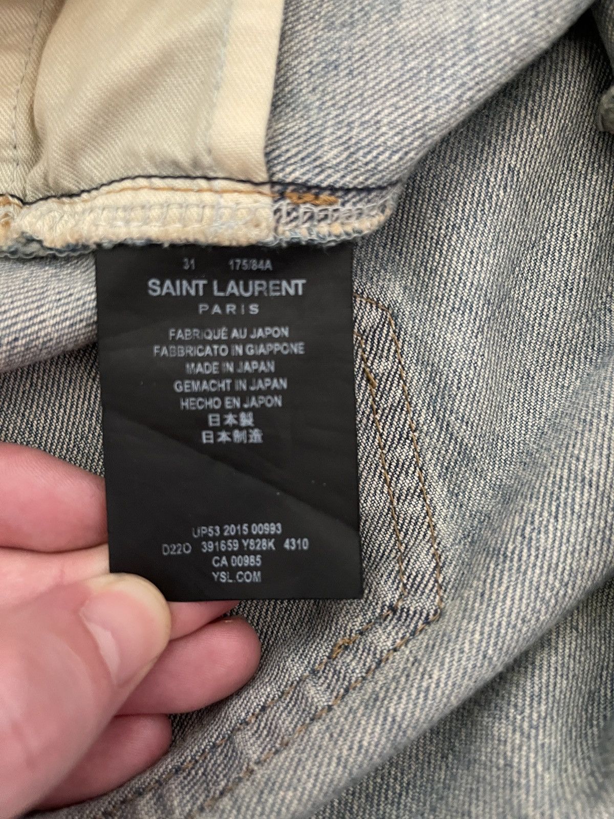 Saint Laurent Paris Saint Laurent Distressed denim D02 M/SK-LW Size US 31 - 8 Thumbnail