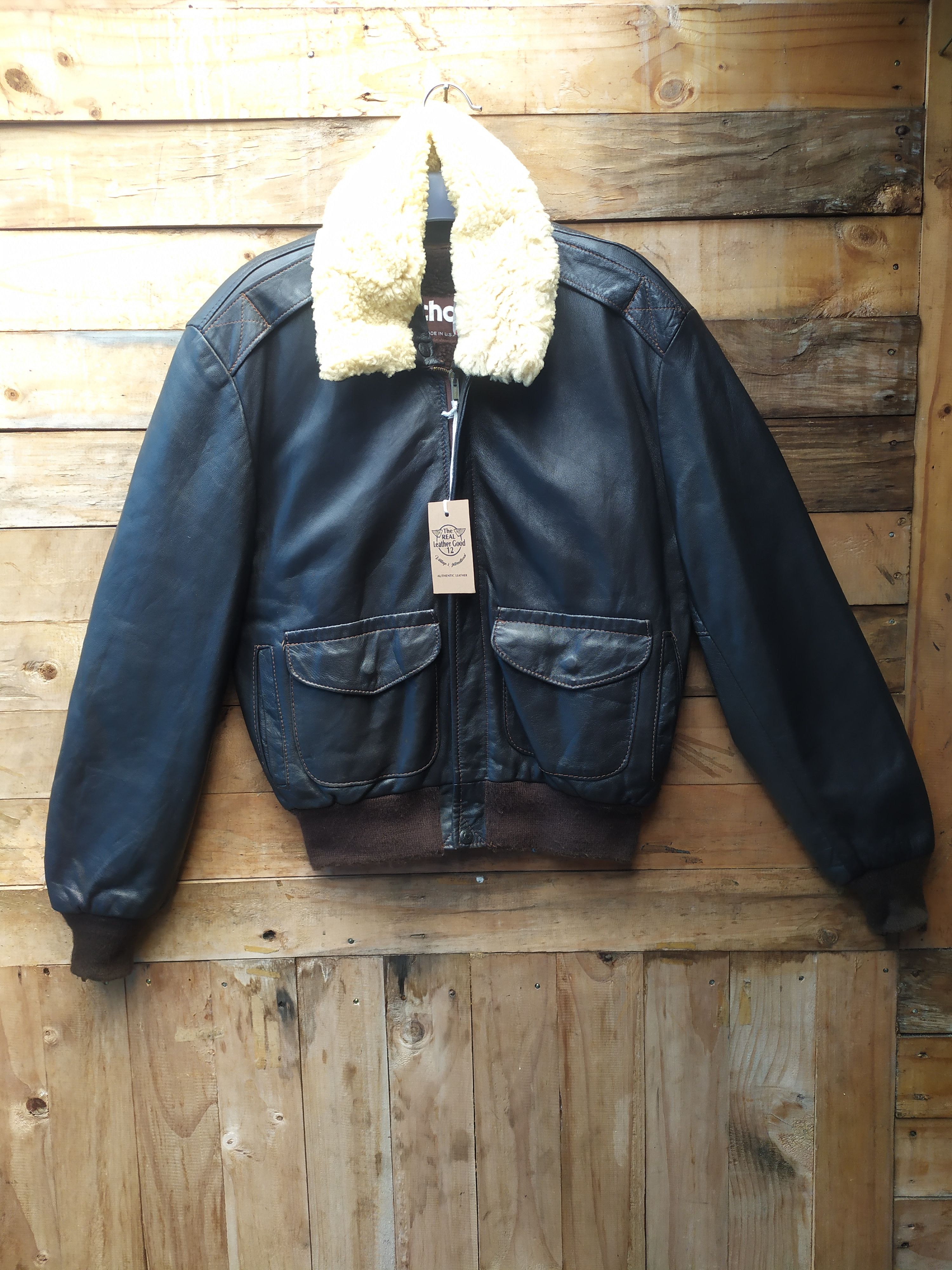 SCHOTT NYC 233 DARK BROWN LEATHER TYPE A2 FLIGHT JACKET - Main Image