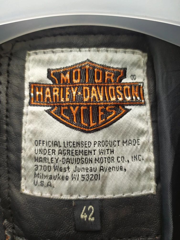 Harley Davidson × Vintage HARLEY DAVIDSON LEATHER STEERHIDE RAMONES PERFECTO JACKET Size US XL / EU 56 / 4 - 2 Thumbnail