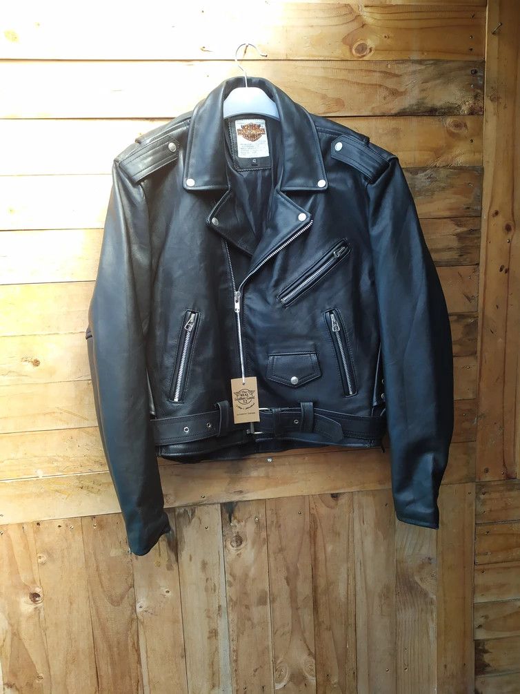 Harley Davidson × Vintage HARLEY DAVIDSON LEATHER STEERHIDE RAMONES PERFECTO JACKET Size US XL / EU 56 / 4 - 3 Thumbnail