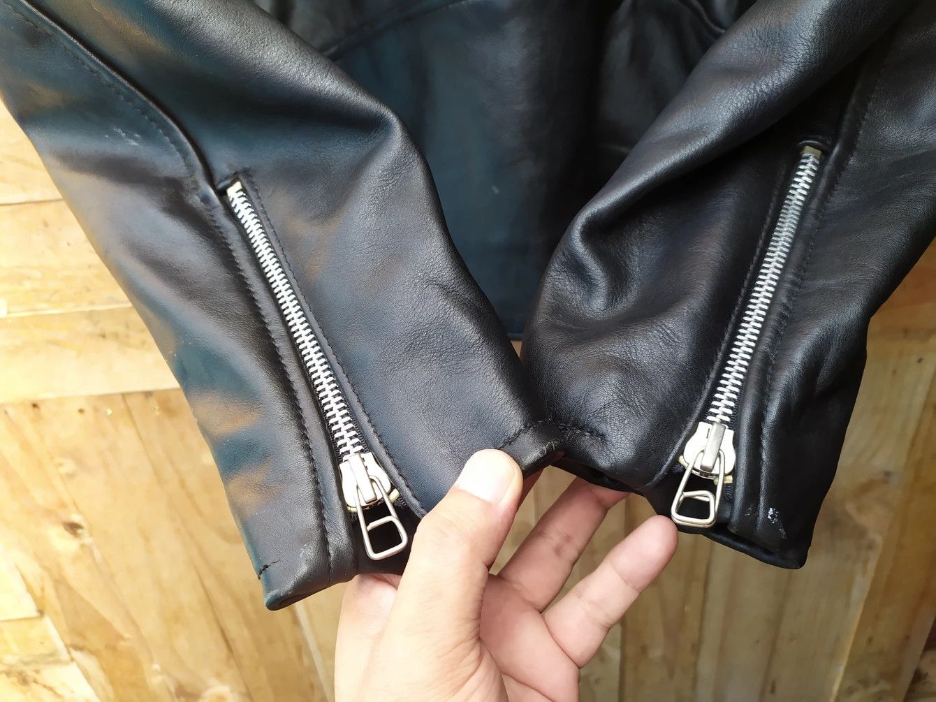 Harley Davidson × Vintage HARLEY DAVIDSON LEATHER STEERHIDE RAMONES PERFECTO JACKET Size US XL / EU 56 / 4 - 5 Thumbnail