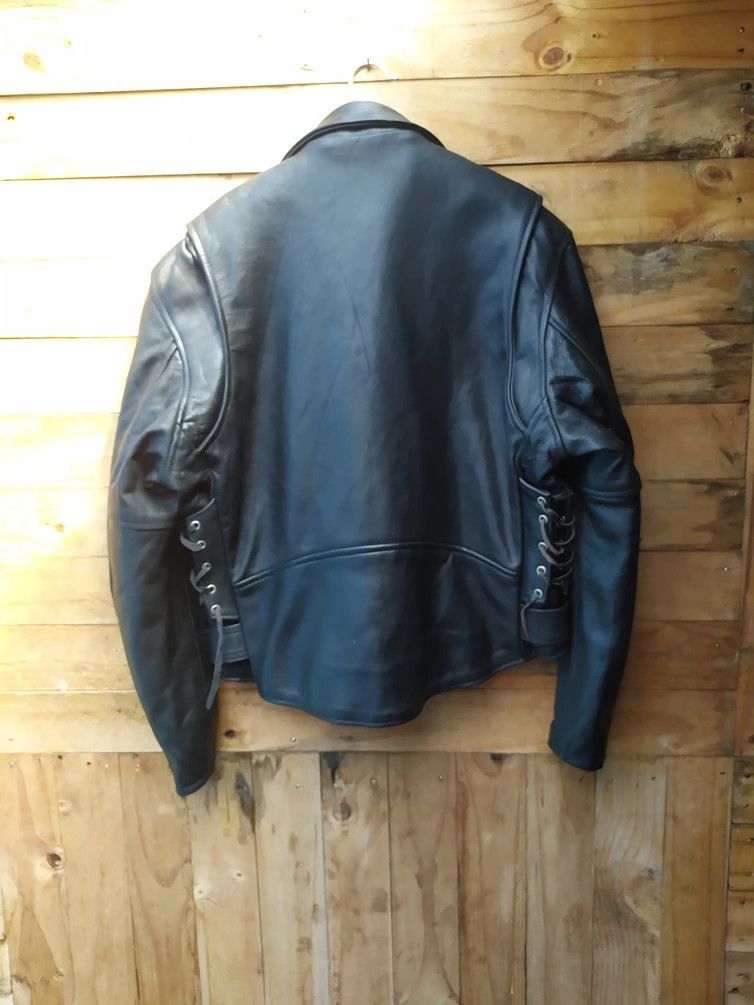 Harley Davidson × Vintage HARLEY DAVIDSON LEATHER STEERHIDE RAMONES PERFECTO JACKET Size US XL / EU 56 / 4 - 6 Thumbnail