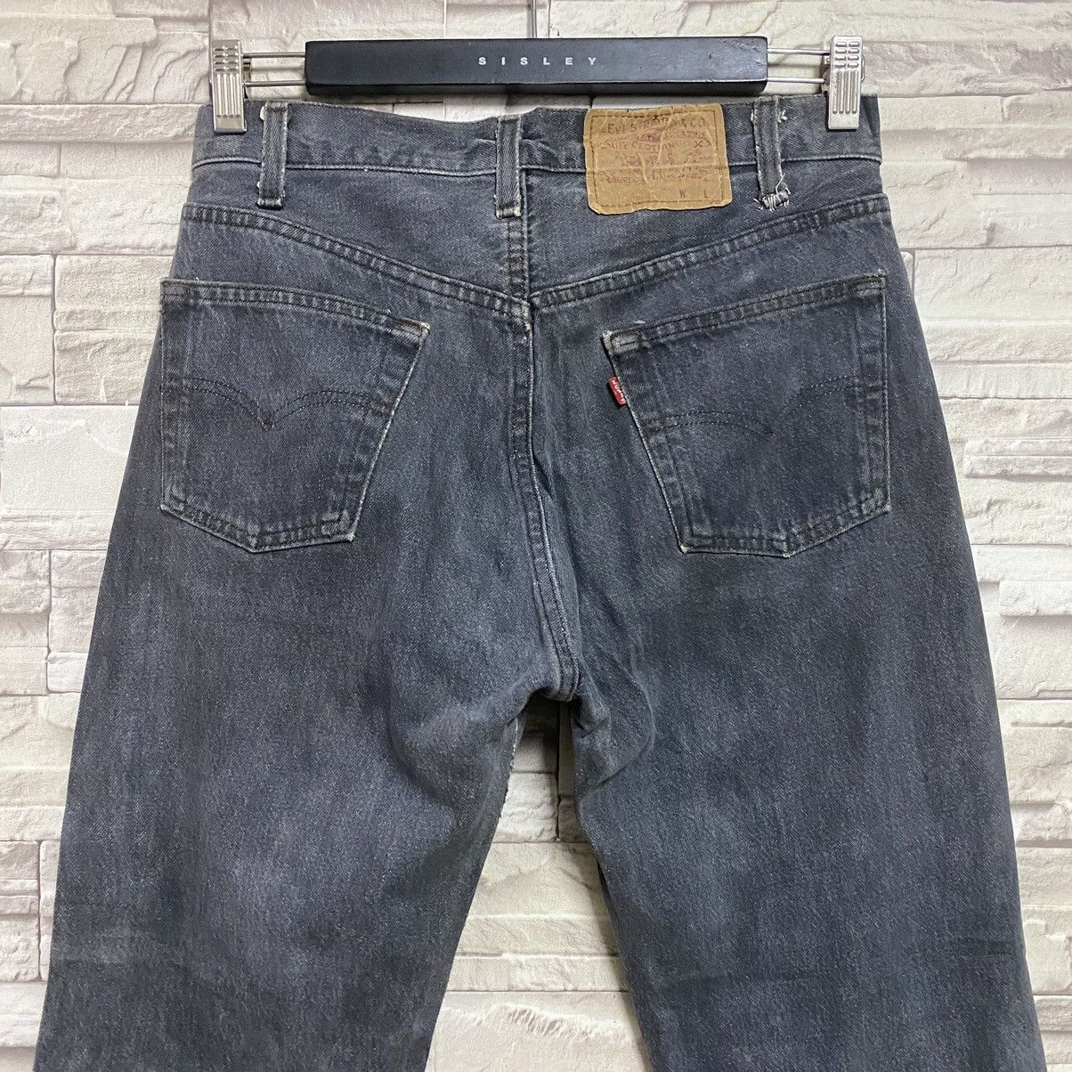 Levi's Vintage 80s Levis 501 Black Charcoal Jeans 30x30 Size US 30 / EU 46 - 9 Thumbnail