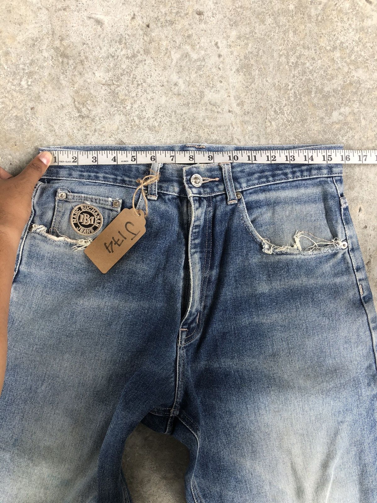 Marc Buchanan Pelle Pelle Marc Buchanan Baggy Jeans Embroidered Jeans Size US 31 - 17 Thumbnail