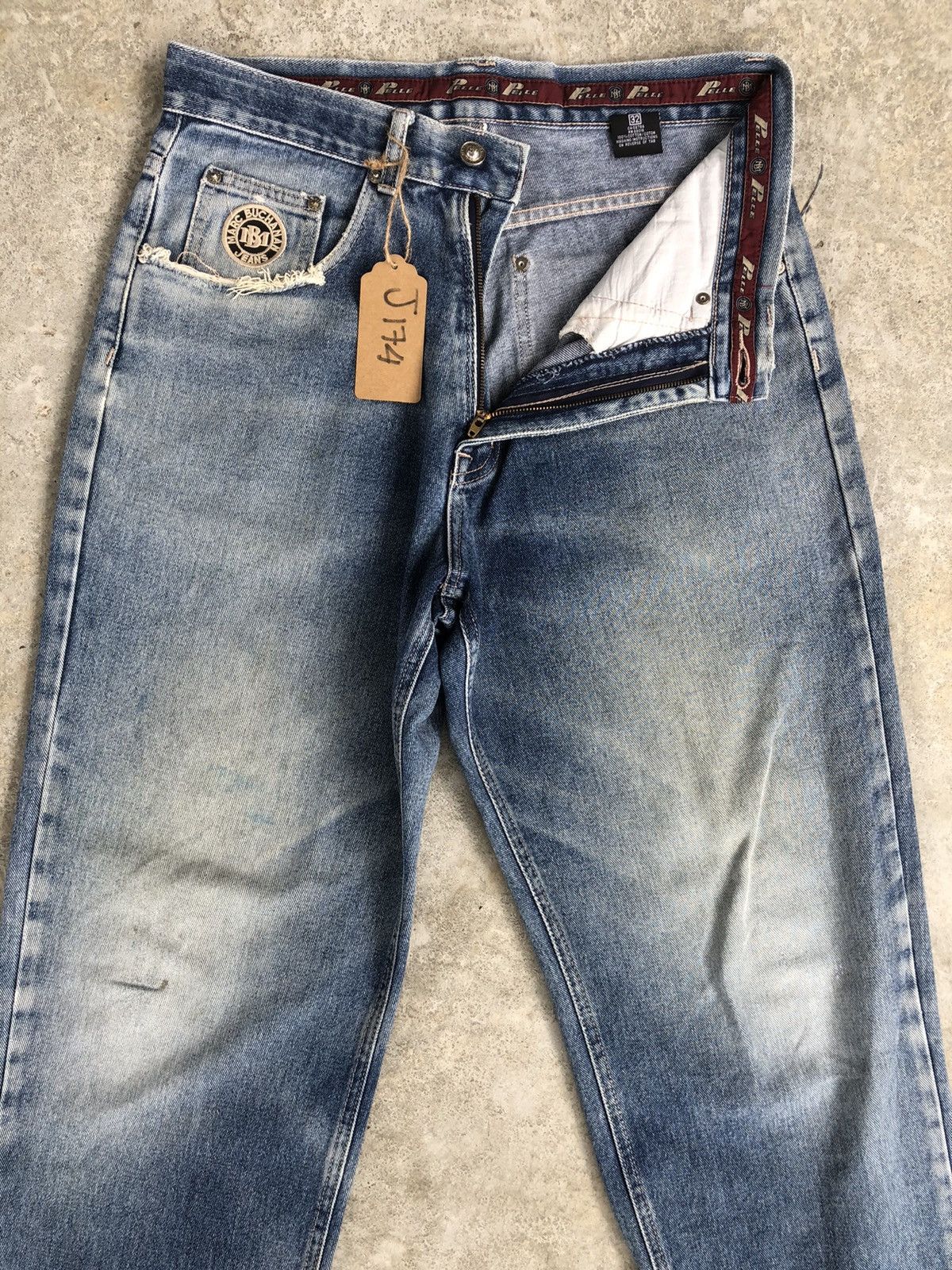 Marc Buchanan Pelle Pelle Marc Buchanan Baggy Jeans Embroidered Jeans Size US 31 - 3 Thumbnail