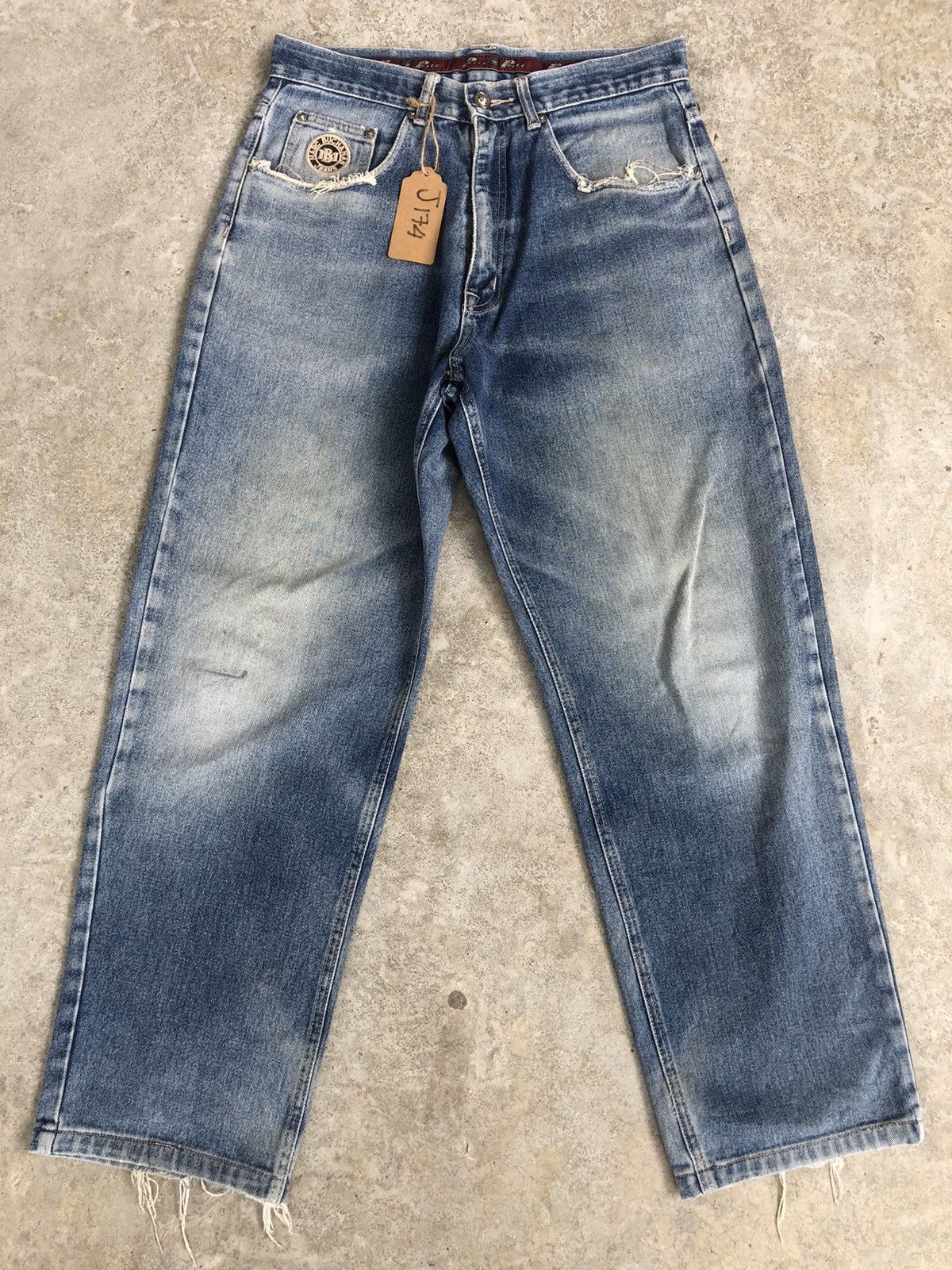 Marc Buchanan Pelle Pelle Marc Buchanan Baggy Jeans Embroidered Jeans Size US 31 - 2 Thumbnail