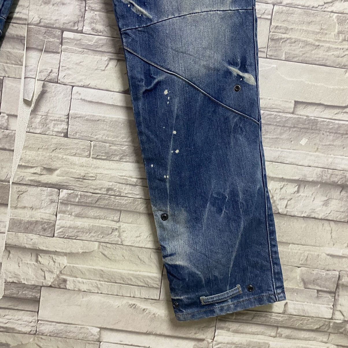 PPFM PPFM Cyber Destructed Denim Jeans Size US 31 - 8 Thumbnail
