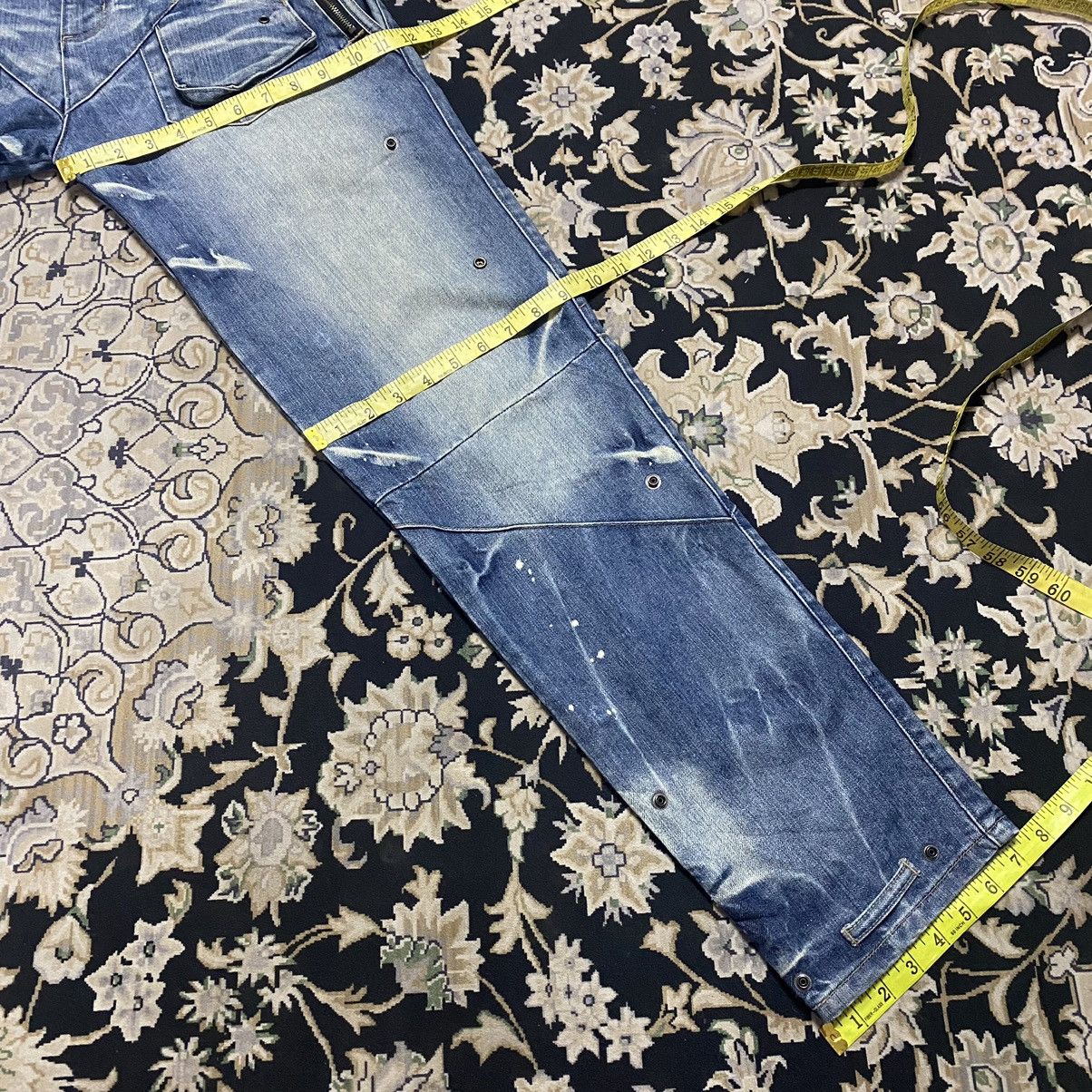PPFM PPFM Cyber Destructed Denim Jeans Size US 31 - 23 Thumbnail