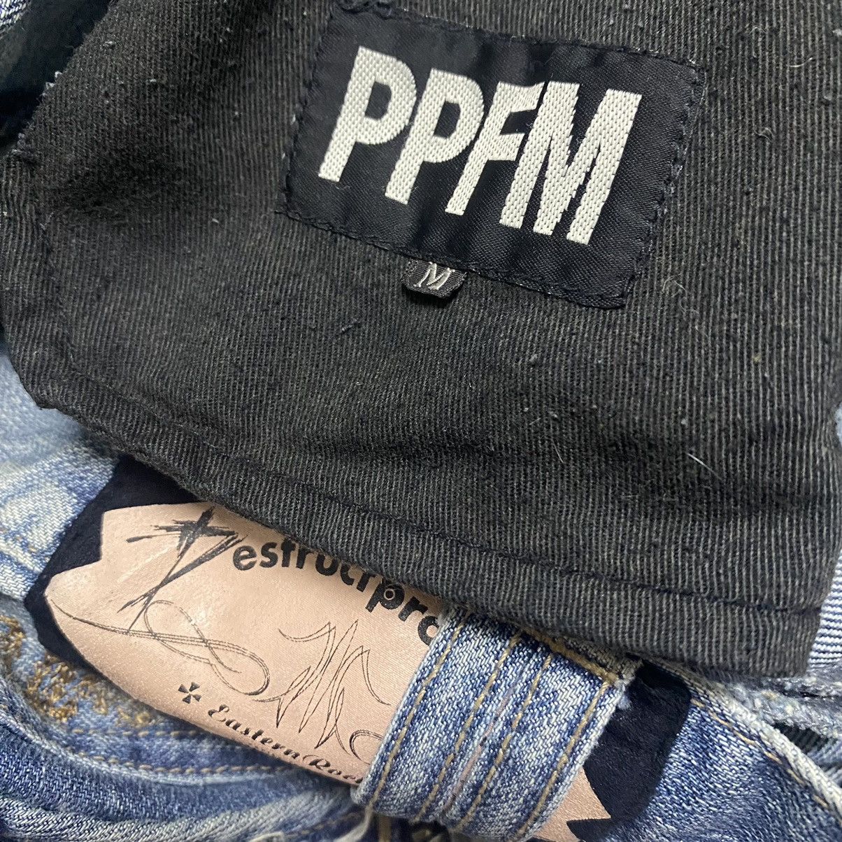 PPFM PPFM Cyber Destructed Denim Jeans Size US 31 - 20 Thumbnail