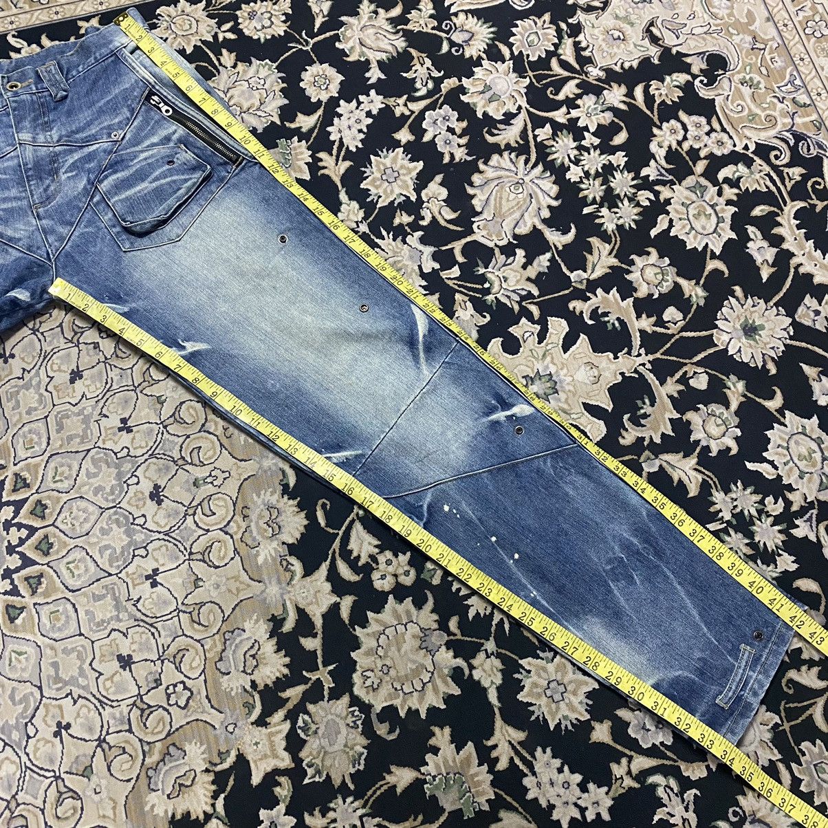 PPFM PPFM Cyber Destructed Denim Jeans Size US 31 - 22 Thumbnail