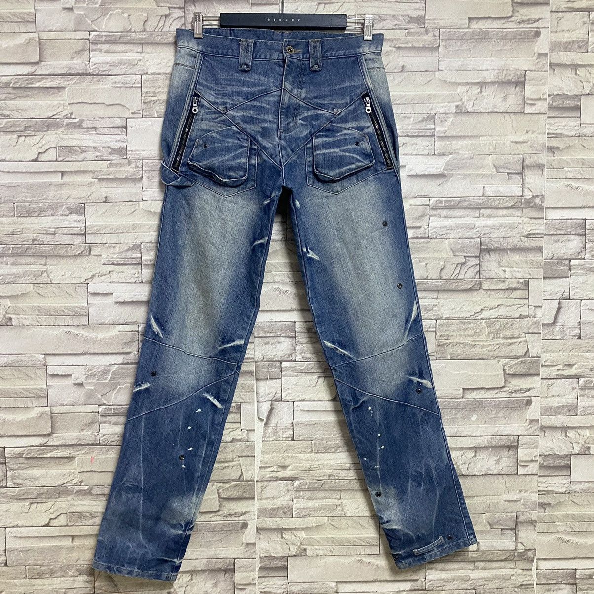 PPFM PPFM Cyber Destructed Denim Jeans Size US 31 - 3 Thumbnail