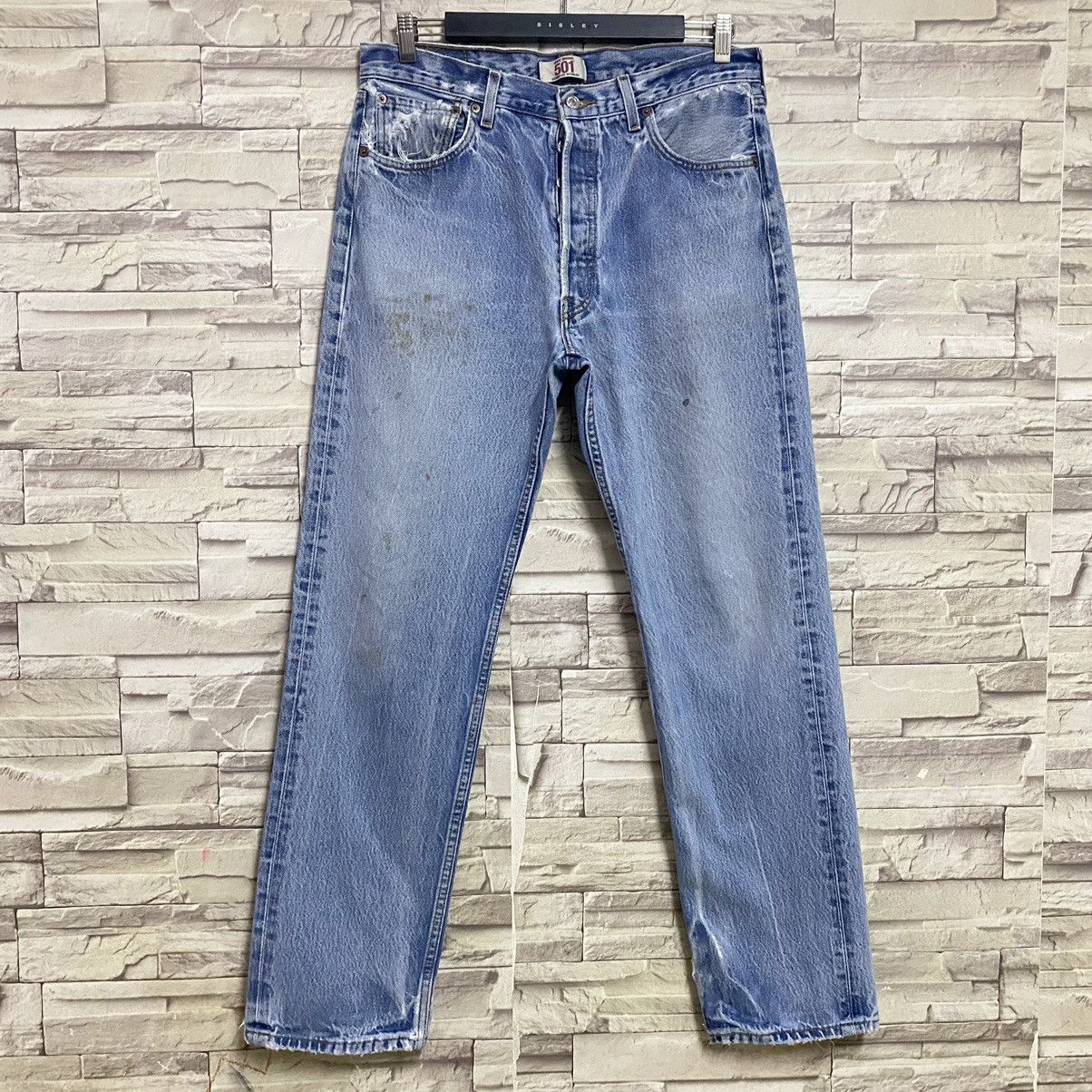 Levi's Vintage Levis 501 Sky Blue Nice Faded Jeans 34x32 Size US 34 / EU 50 - 3 Thumbnail