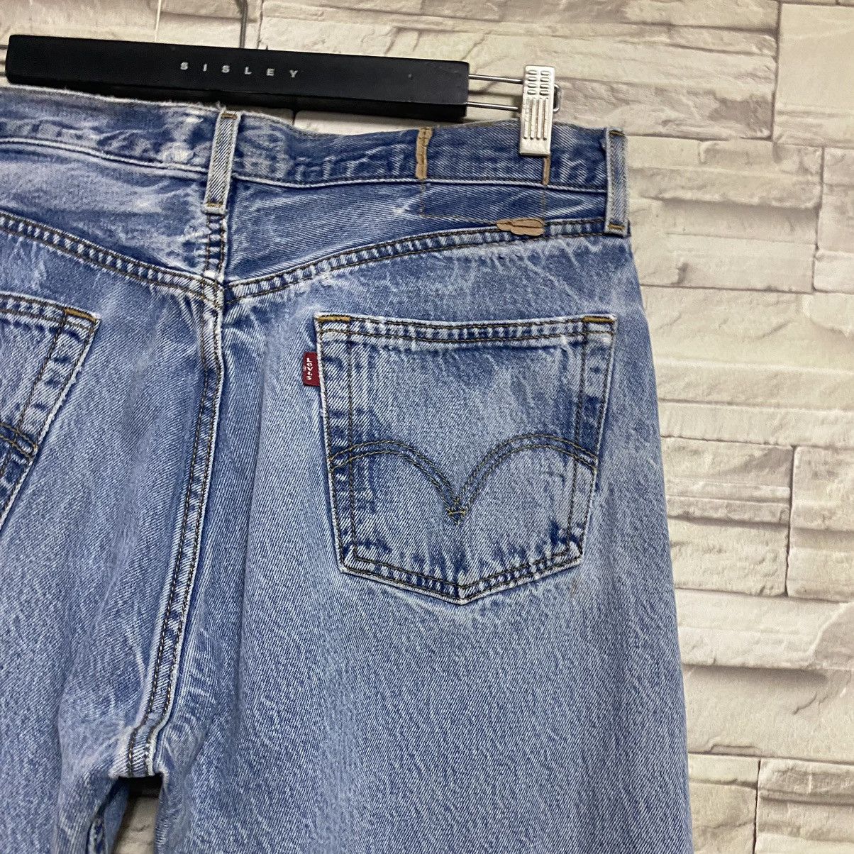 Levi's Vintage Levis 501 Sky Blue Nice Faded Jeans 34x32 Size US 34 / EU 50 - 14 Thumbnail