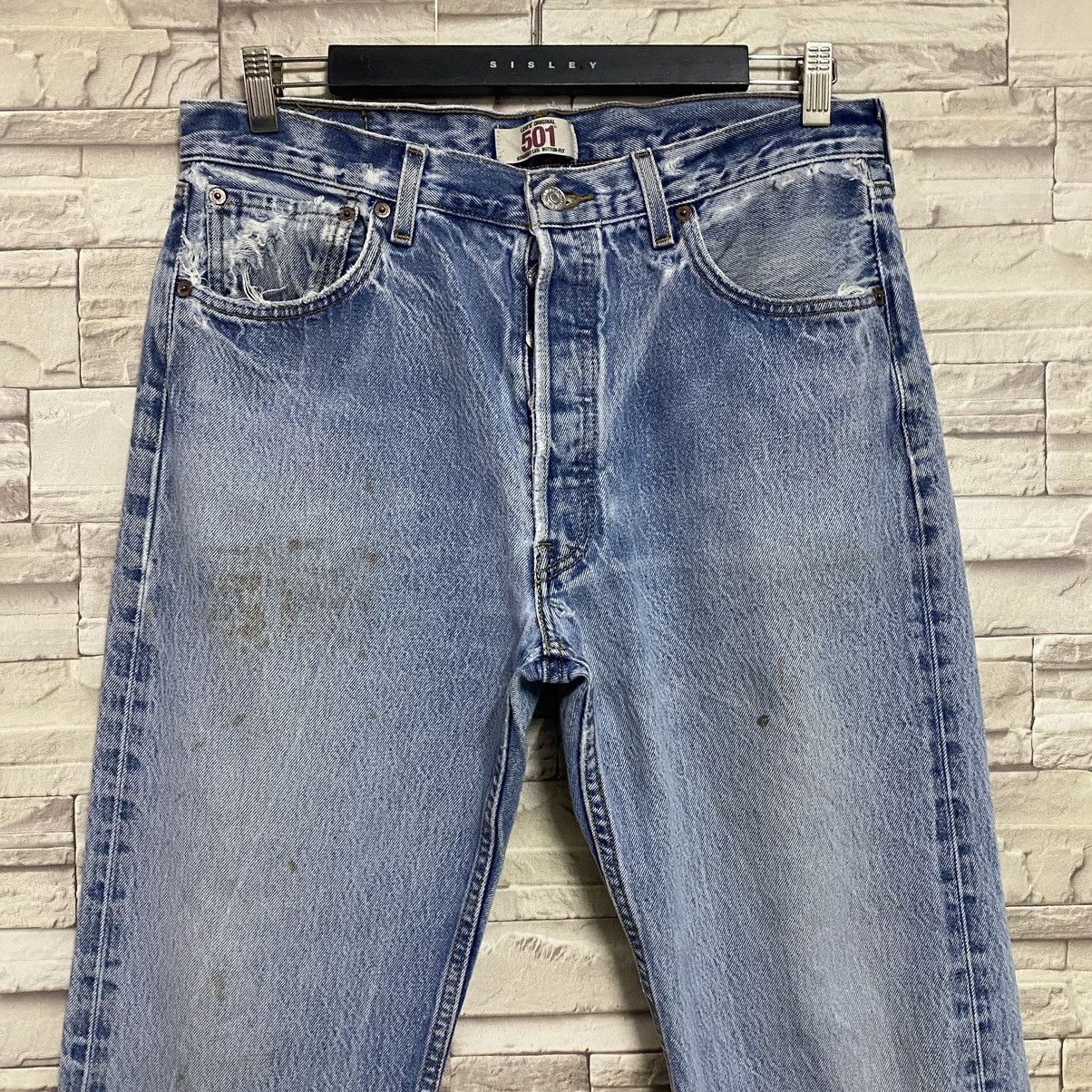 Levi's Vintage Levis 501 Sky Blue Nice Faded Jeans 34x32 Size US 34 / EU 50 - 4 Thumbnail