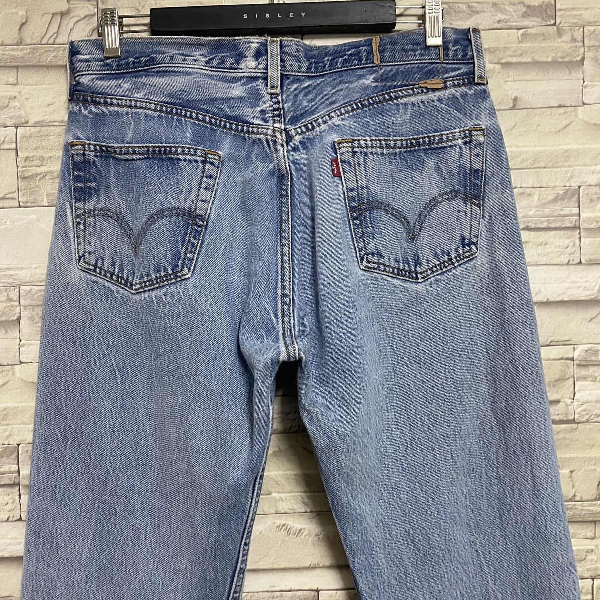Levi's Vintage Levis 501 Sky Blue Nice Faded Jeans 34x32 Size US 34 / EU 50 - 13 Thumbnail