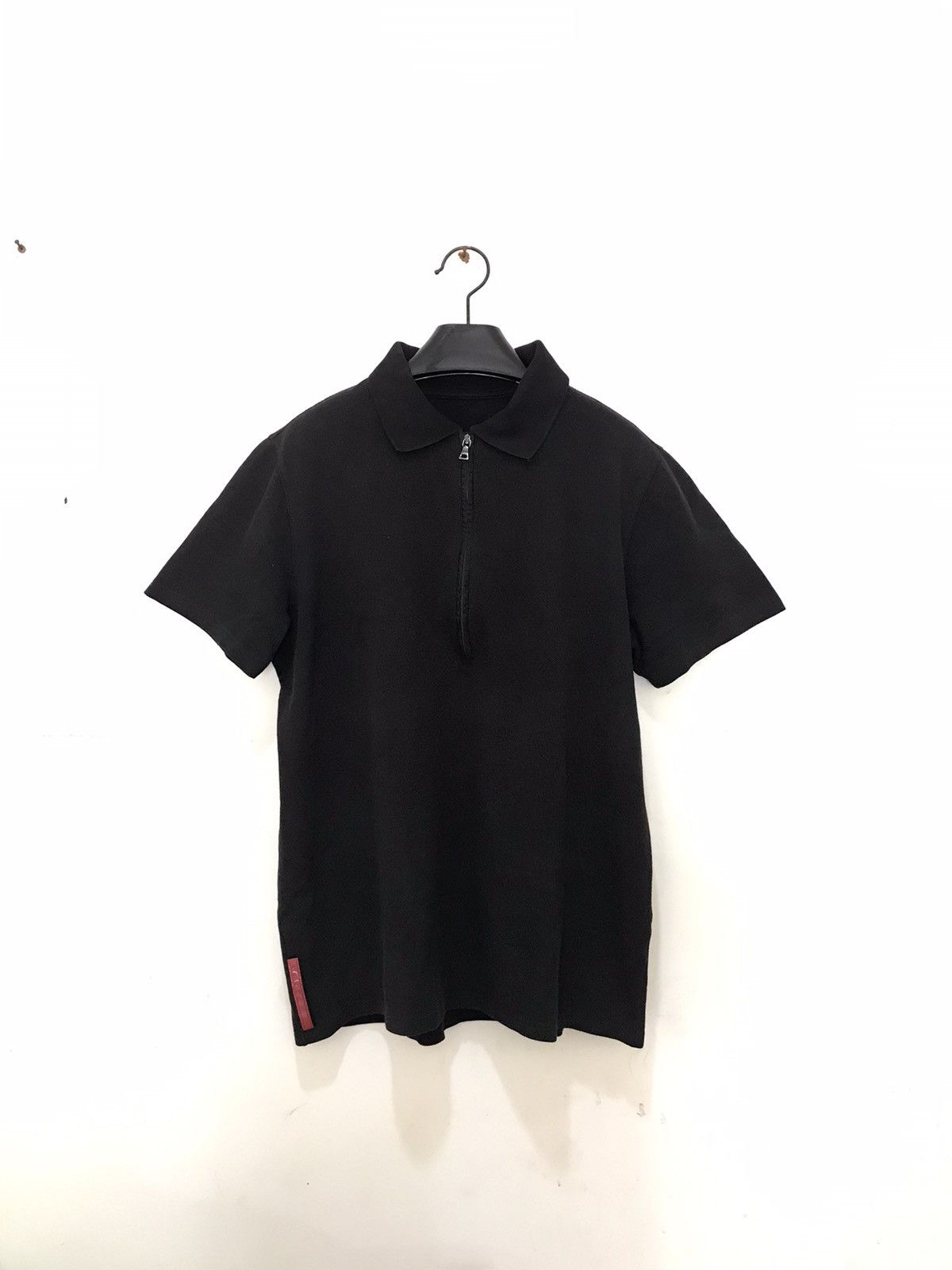 Prada Prada Collar Zipper Black Shirt Size US M / EU 48-50 / 2 - 1 Thumbnail