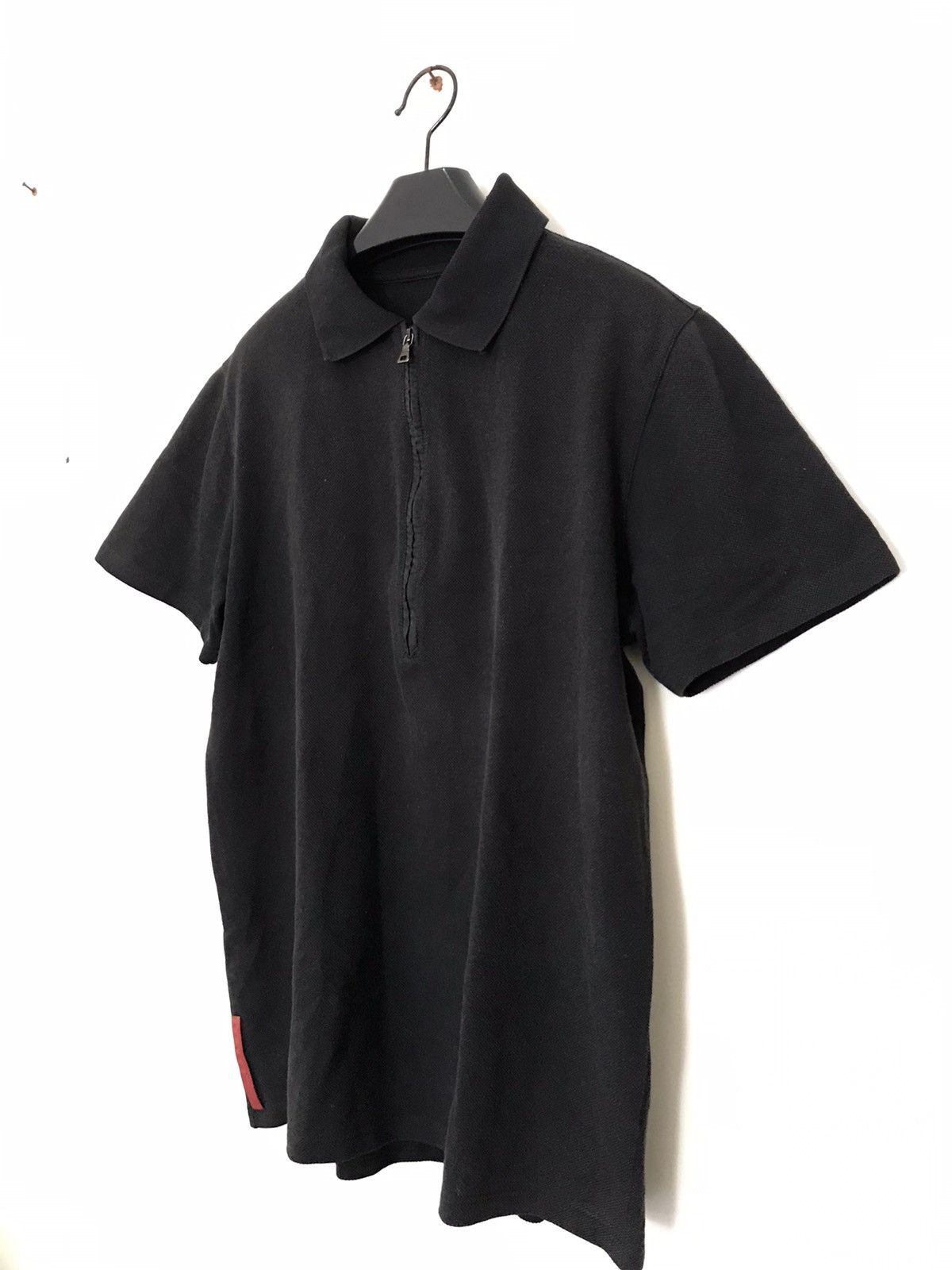 Prada Prada Collar Zipper Black Shirt Size US M / EU 48-50 / 2 - 2 Thumbnail