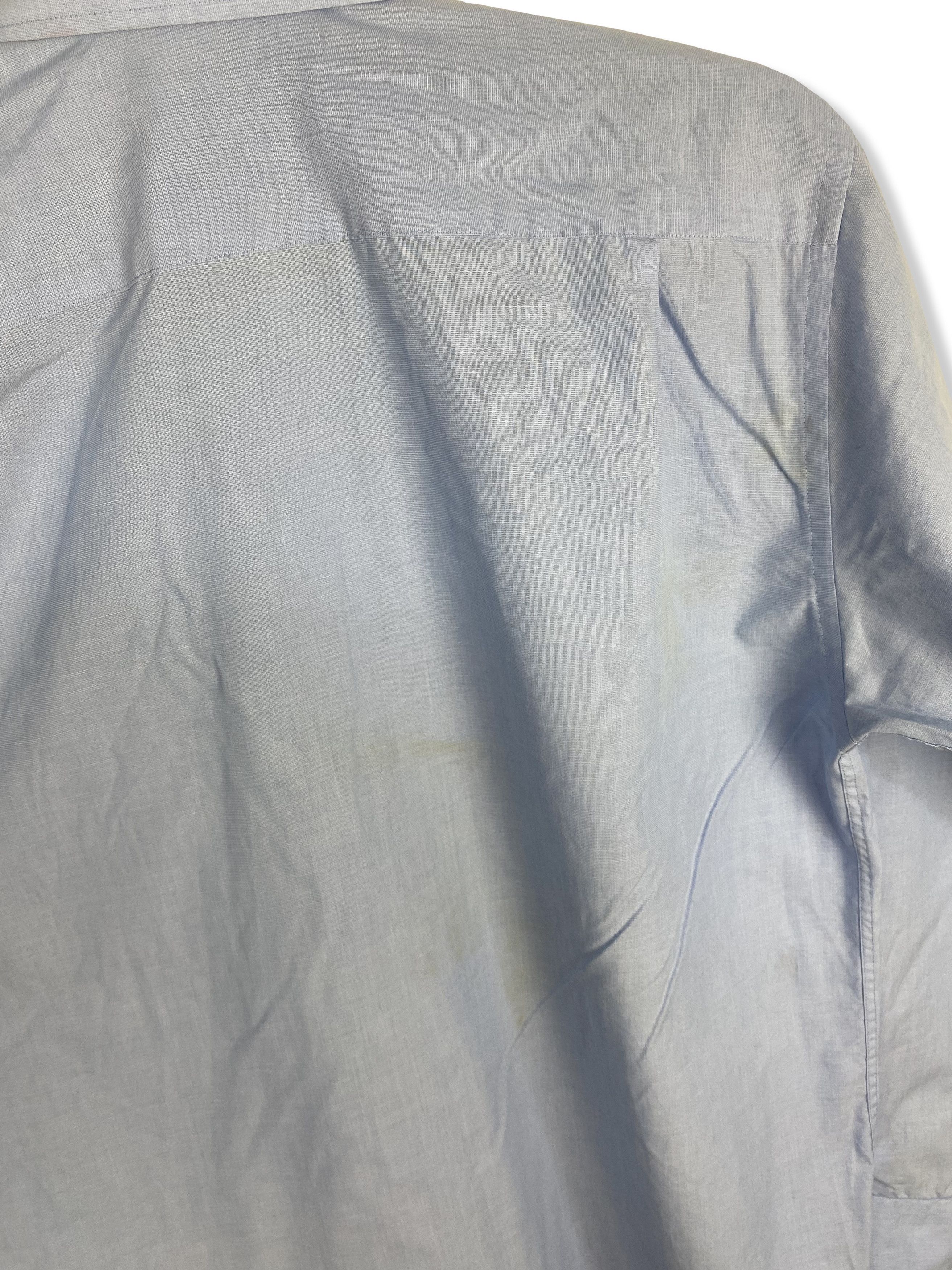 Balmain Vintage BALMAIN Plain Blue Button Up Shirt M397 Size US L / EU 52-54 / 3 - 7 Thumbnail
