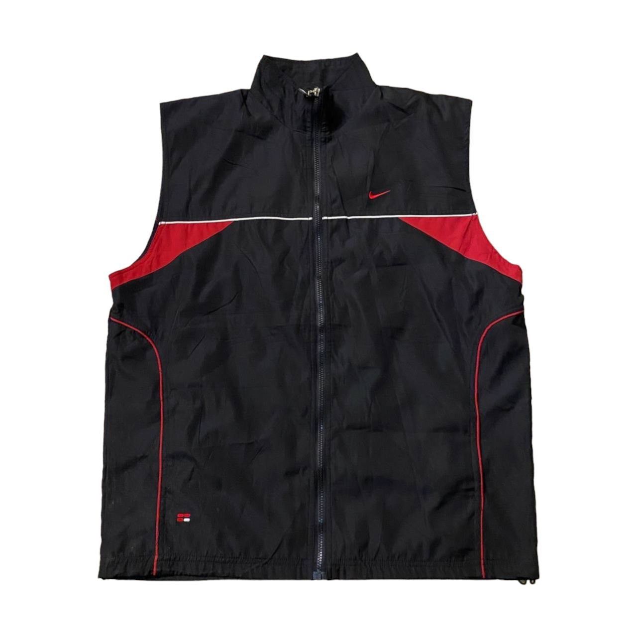 OUTDOOR nylon vest, men's size S Nylon black type Vintage Second Hand