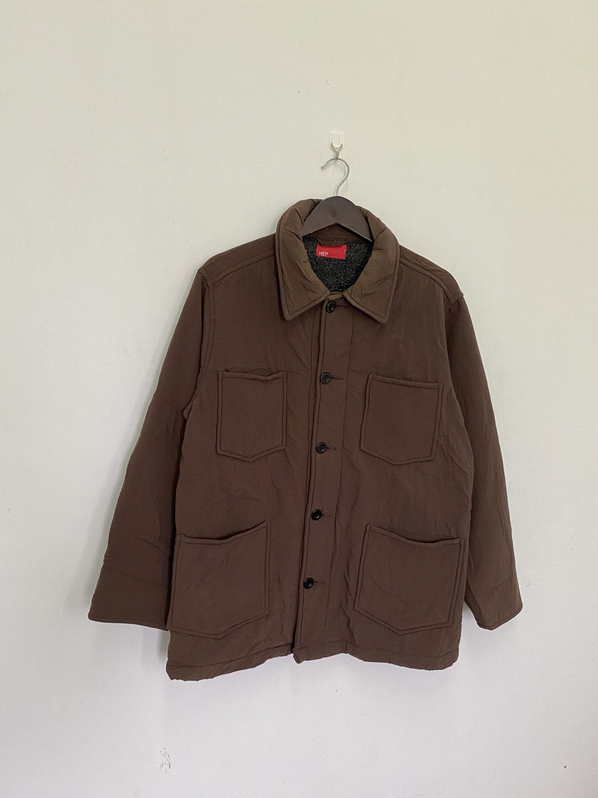 Japanese Brand × Vintage Offer🔥Vintage Utility Fatigue Chore Jacket Lining Fleece Size US L / EU 52-54 / 3 - 2 Thumbnail