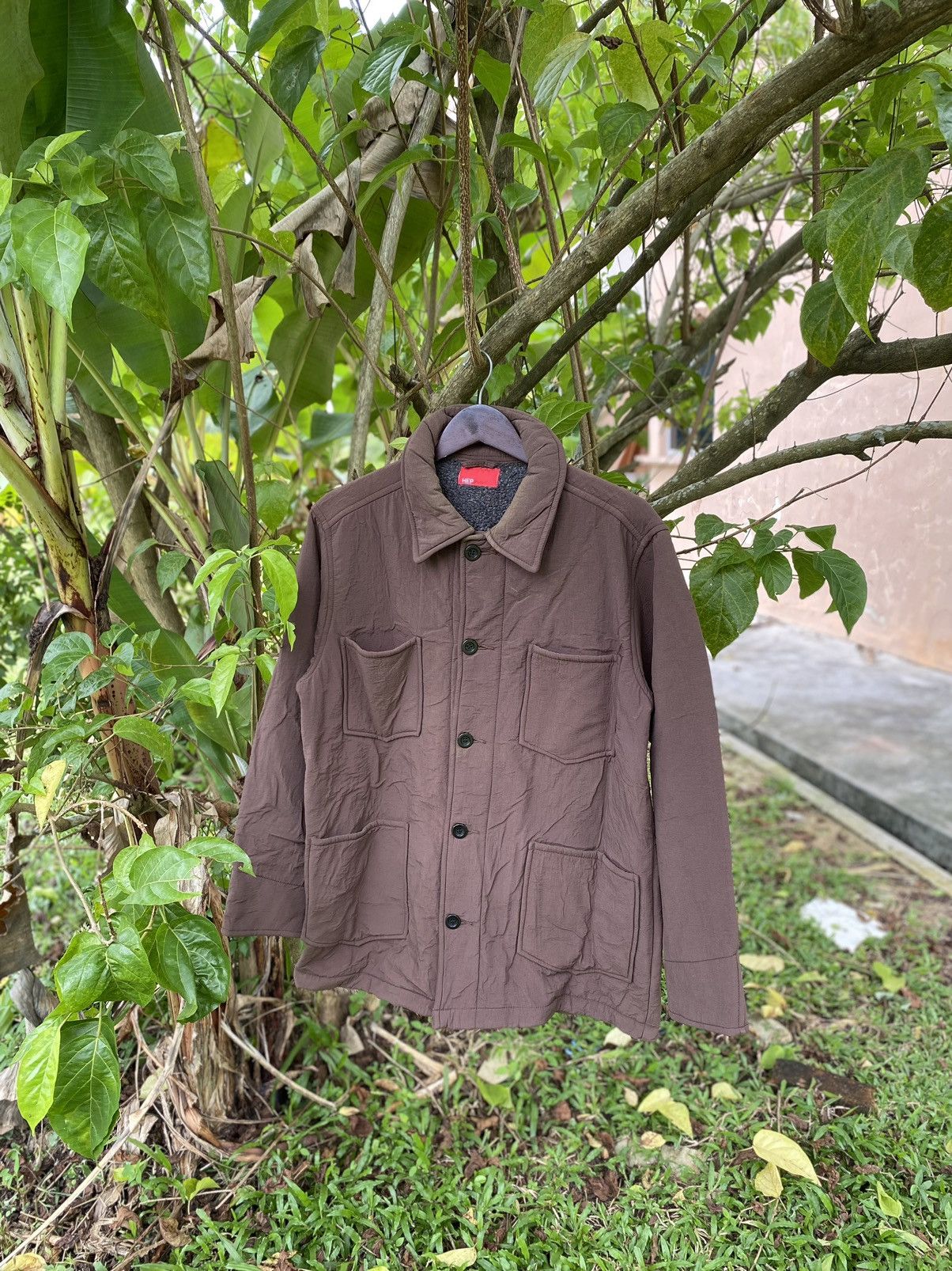 Japanese Brand × Vintage Offer🔥Vintage Utility Fatigue Chore Jacket Lining Fleece Size US L / EU 52-54 / 3 - 1 Thumbnail