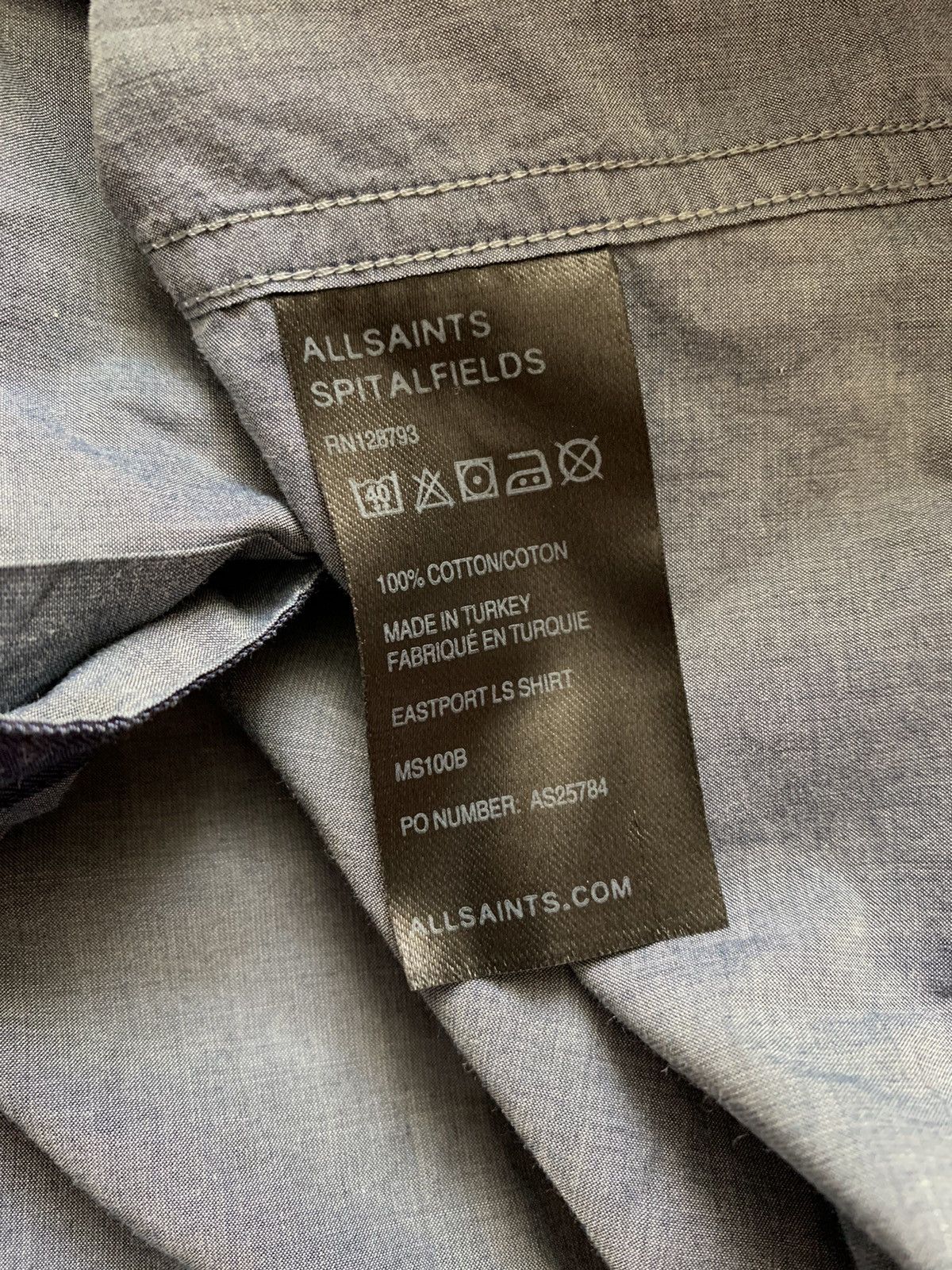 Allsaints × Vintage Allsaints L button up shirt polo long sleeve casual Size US L / EU 52-54 / 3 - 8 Thumbnail