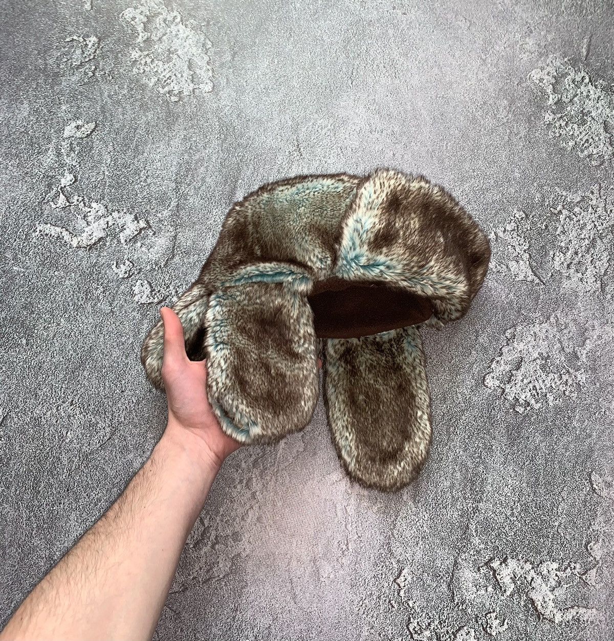 Vintage fur mohair alt hat beanie ushanka fuzzy teddy hairy