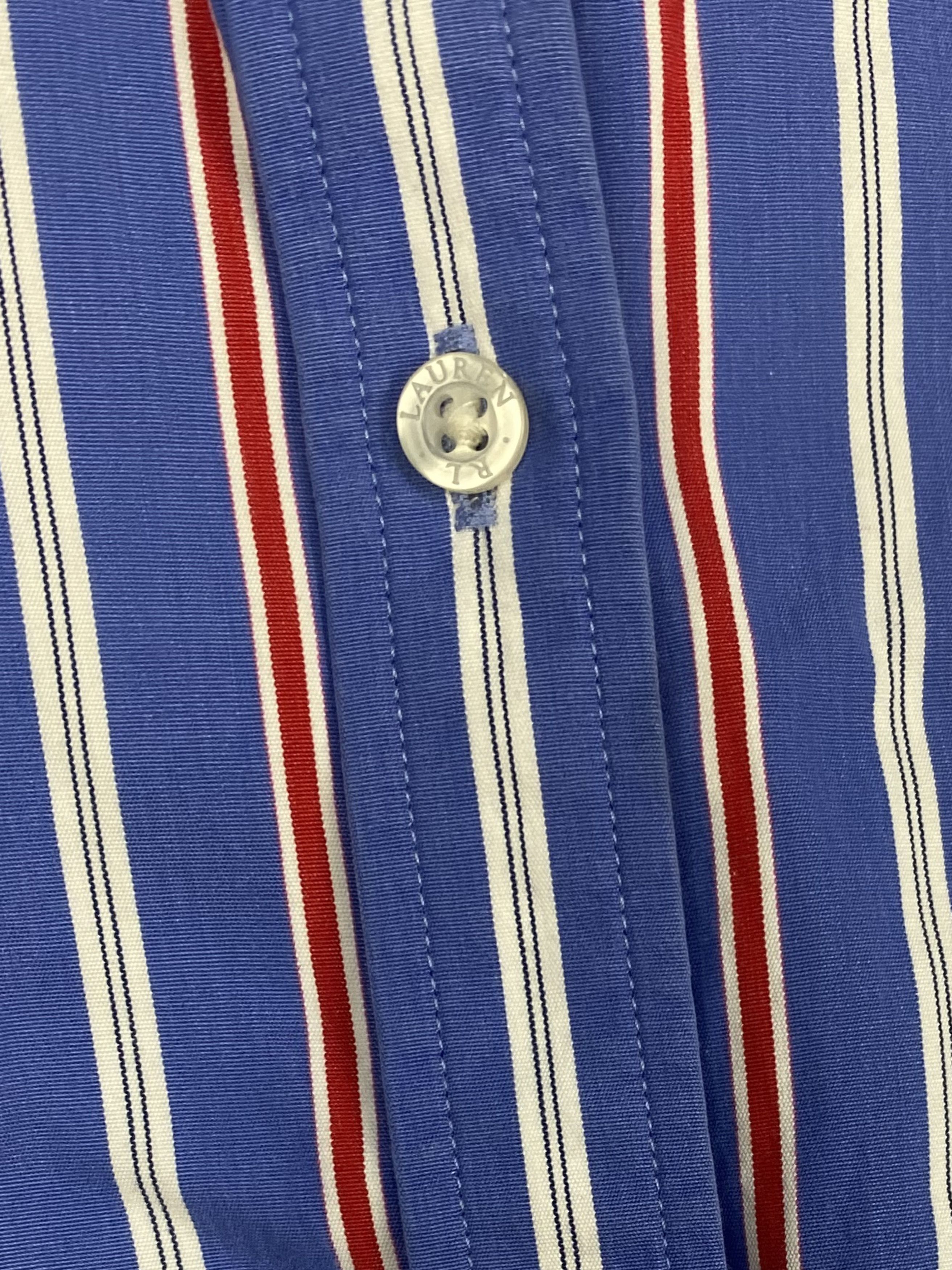 Lauren Ralph Lauren Vintage RALPH LAUREN Striped Short Sleeved Shirt M412 Size US S / EU 44-46 / 1 - 4 Thumbnail