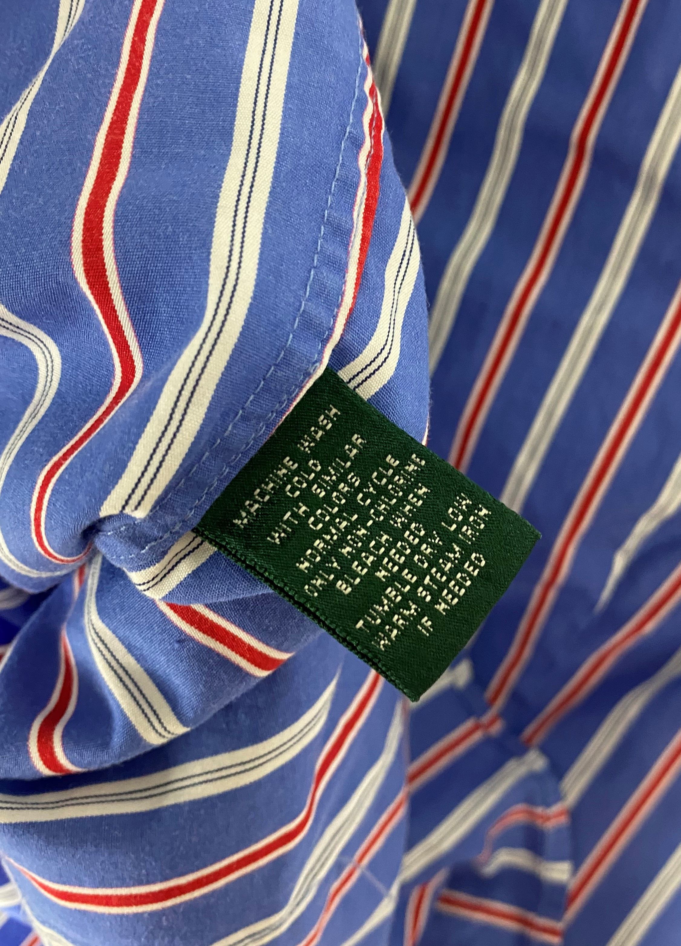 Lauren Ralph Lauren Vintage RALPH LAUREN Striped Short Sleeved Shirt M412 Size US S / EU 44-46 / 1 - 7 Thumbnail