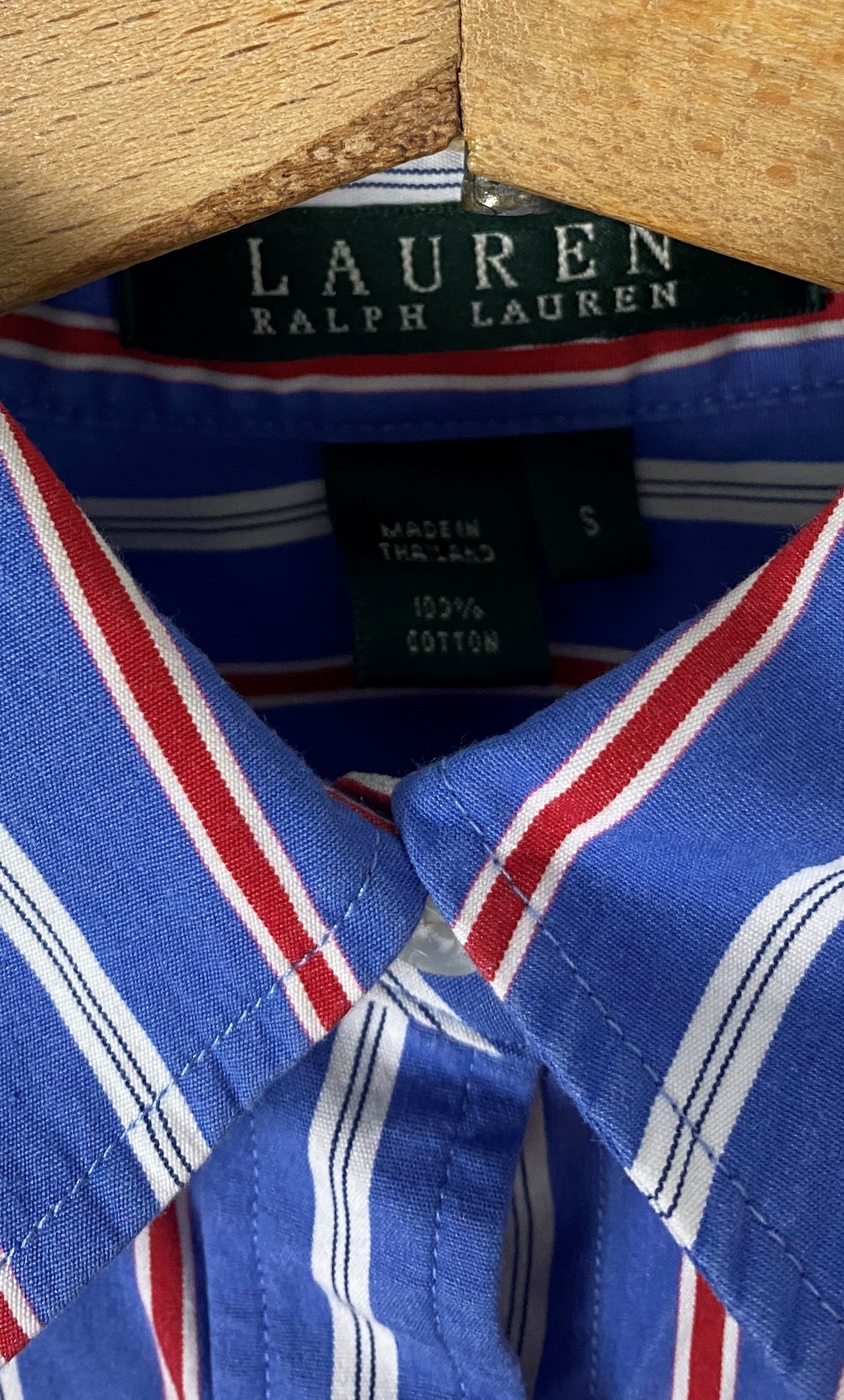 Lauren Ralph Lauren Vintage RALPH LAUREN Striped Short Sleeved Shirt M412 Size US S / EU 44-46 / 1 - 6 Thumbnail
