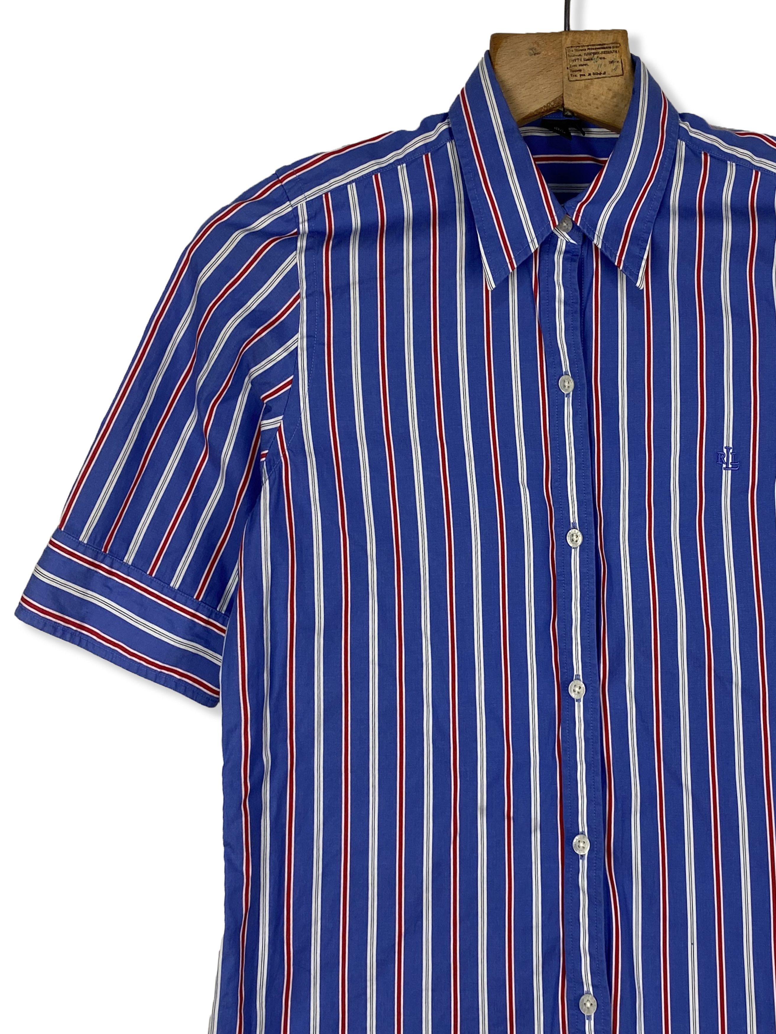 Lauren Ralph Lauren Vintage RALPH LAUREN Striped Short Sleeved Shirt M412 Size US S / EU 44-46 / 1 - 3 Thumbnail