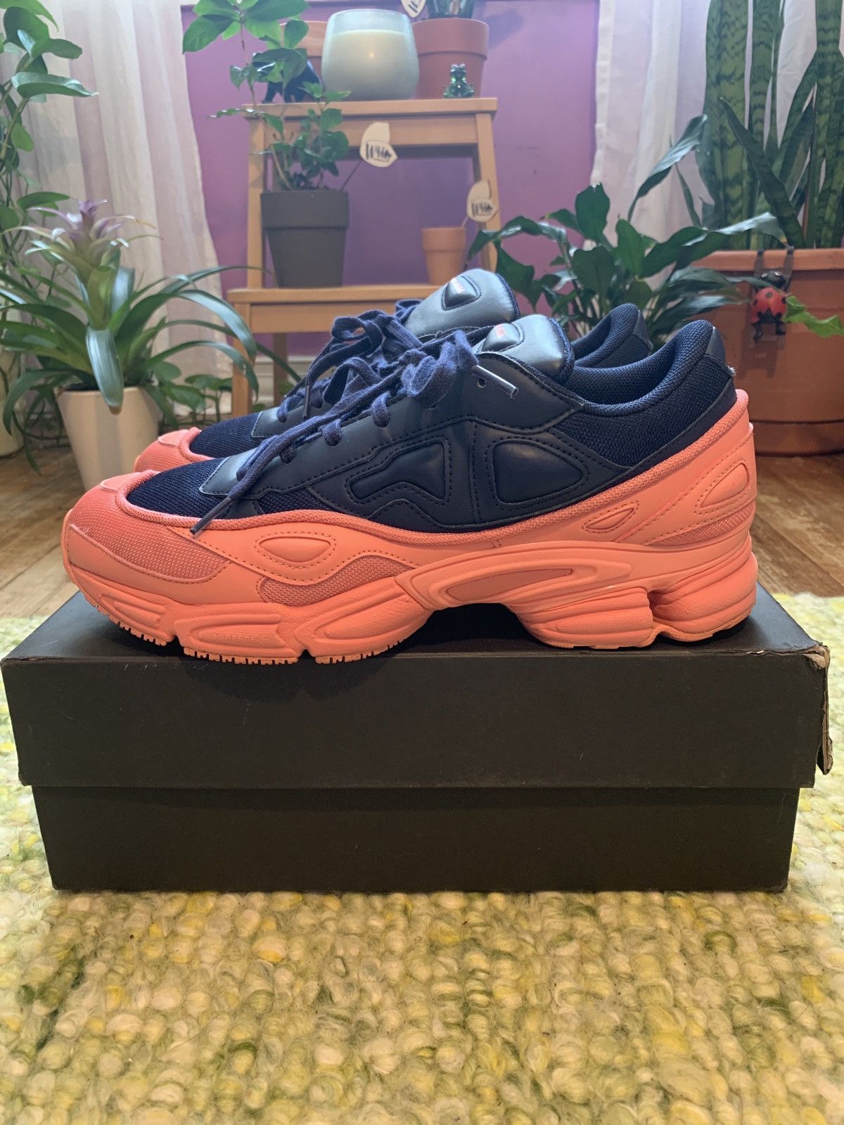 Adidas × Raf Simons × Raf by Raf Simons RAF Simons x Adidas Ozweego Tactile Rose/Dark Blue Sneakers Size US 11.5 / EU 44-45 - 3 Thumbnail