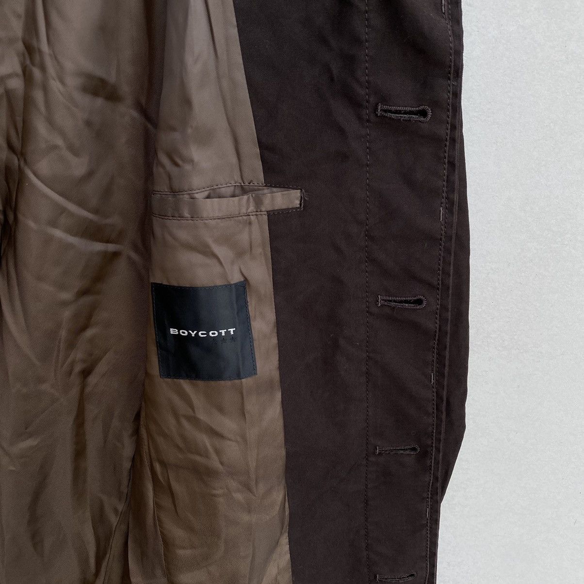 Boycott × Issey Miyake × Japanese Brand Rare Boycott Japan Parkas/Trench Coat Cowhide Buckle Sz 2 Size US M / EU 48-50 / 2 - 3 Thumbnail