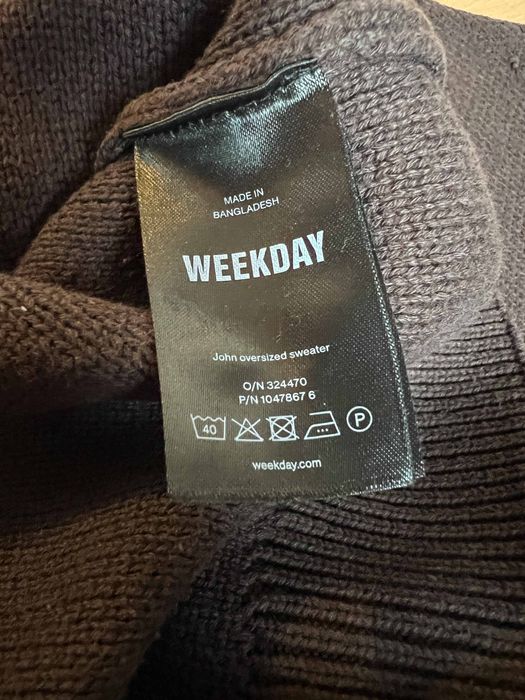 Weekday john oversized sweater in gray