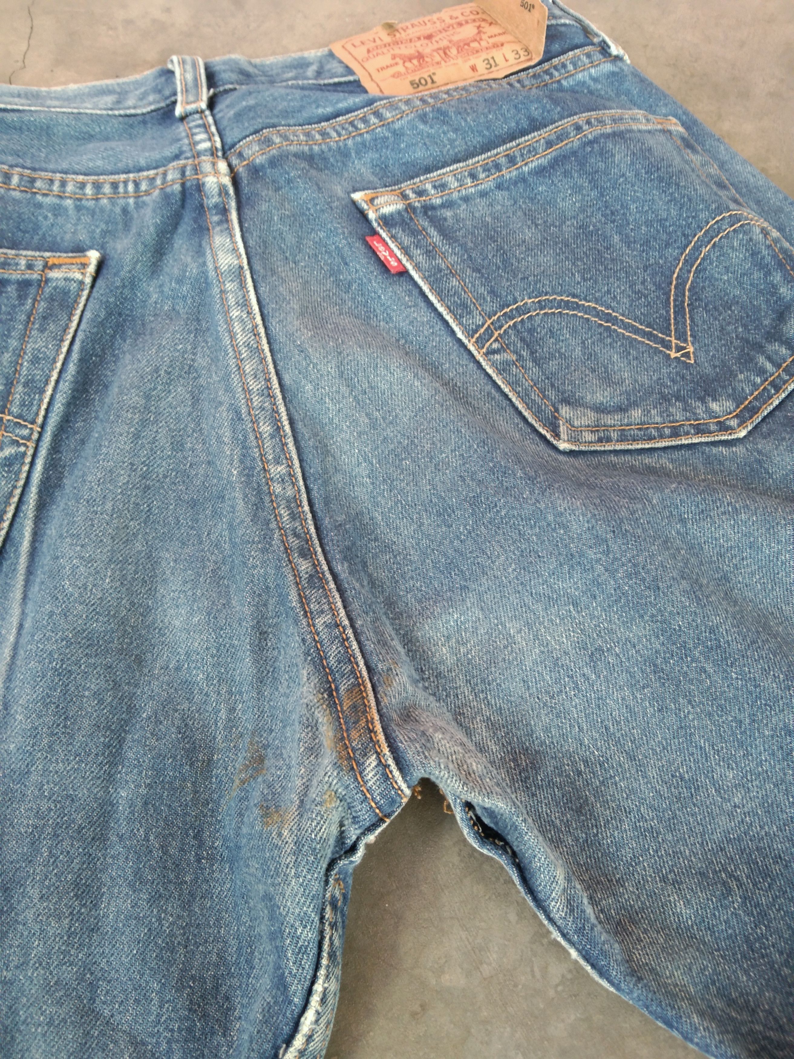 Levi's × Vintage Vintage Levis 501 Distressed Jeans 30x30 Size US 30 / EU 46 - 6 Thumbnail