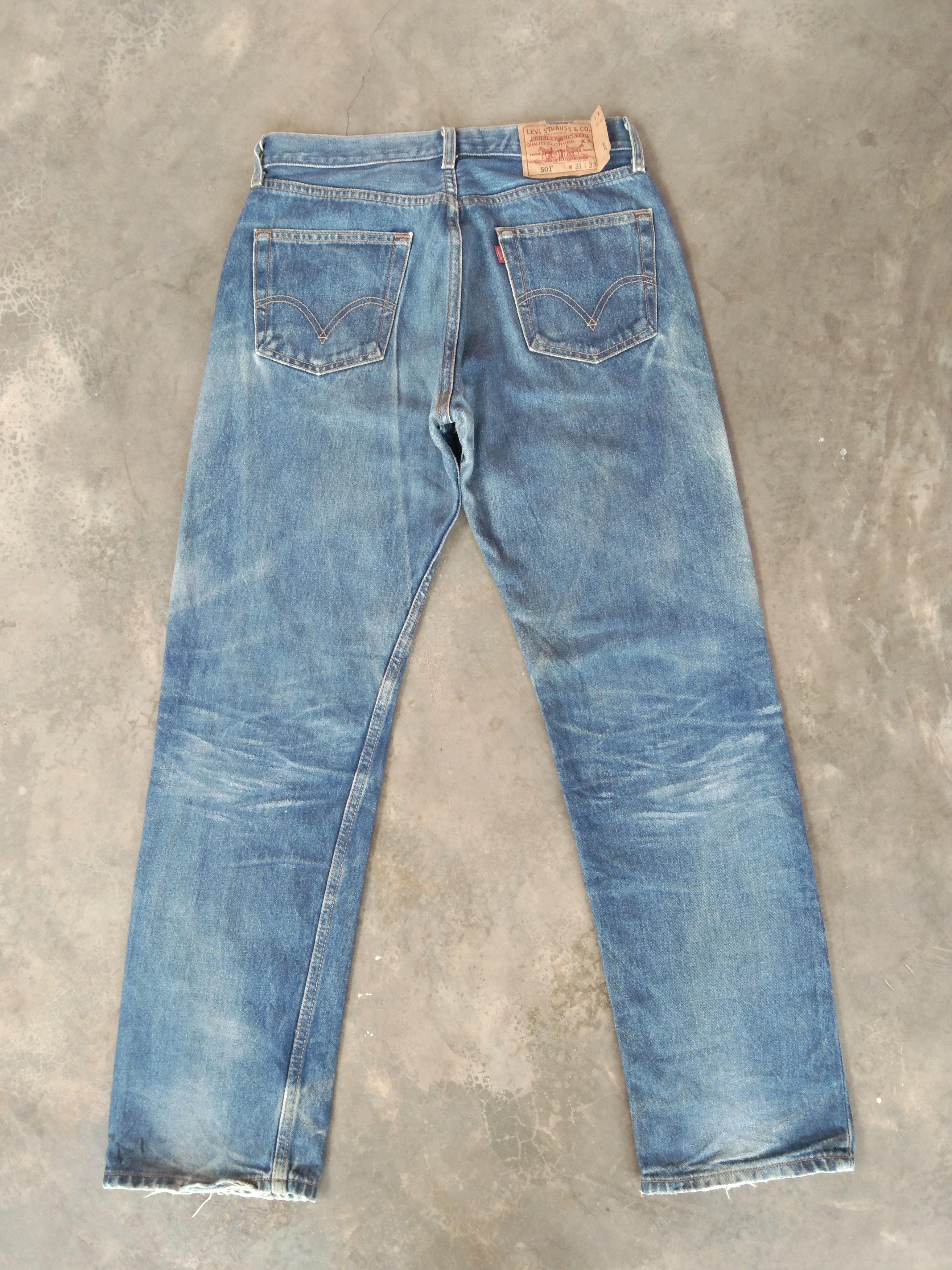 Levi's × Vintage Vintage Levis 501 Distressed Jeans 30x30 Size US 30 / EU 46 - 2 Thumbnail