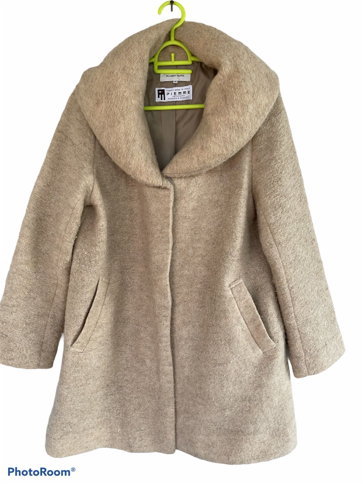 image of Global Work X Piemme Light Brown Size M Jacket Wool, Men's