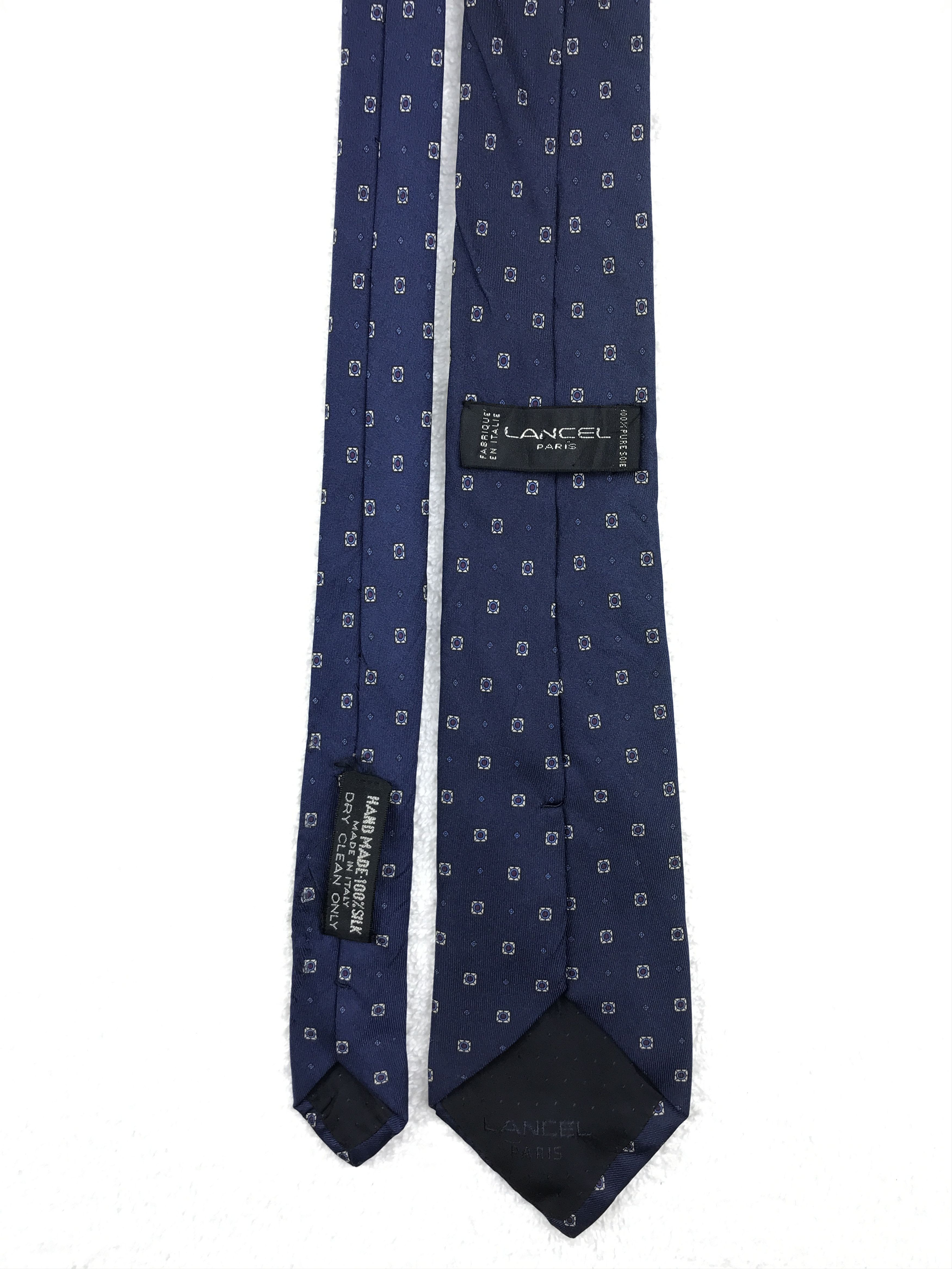 Lancel × Vintage IC304 Vintage Lancel Necktie Pure Silk Size ONE SIZE - 4 Thumbnail