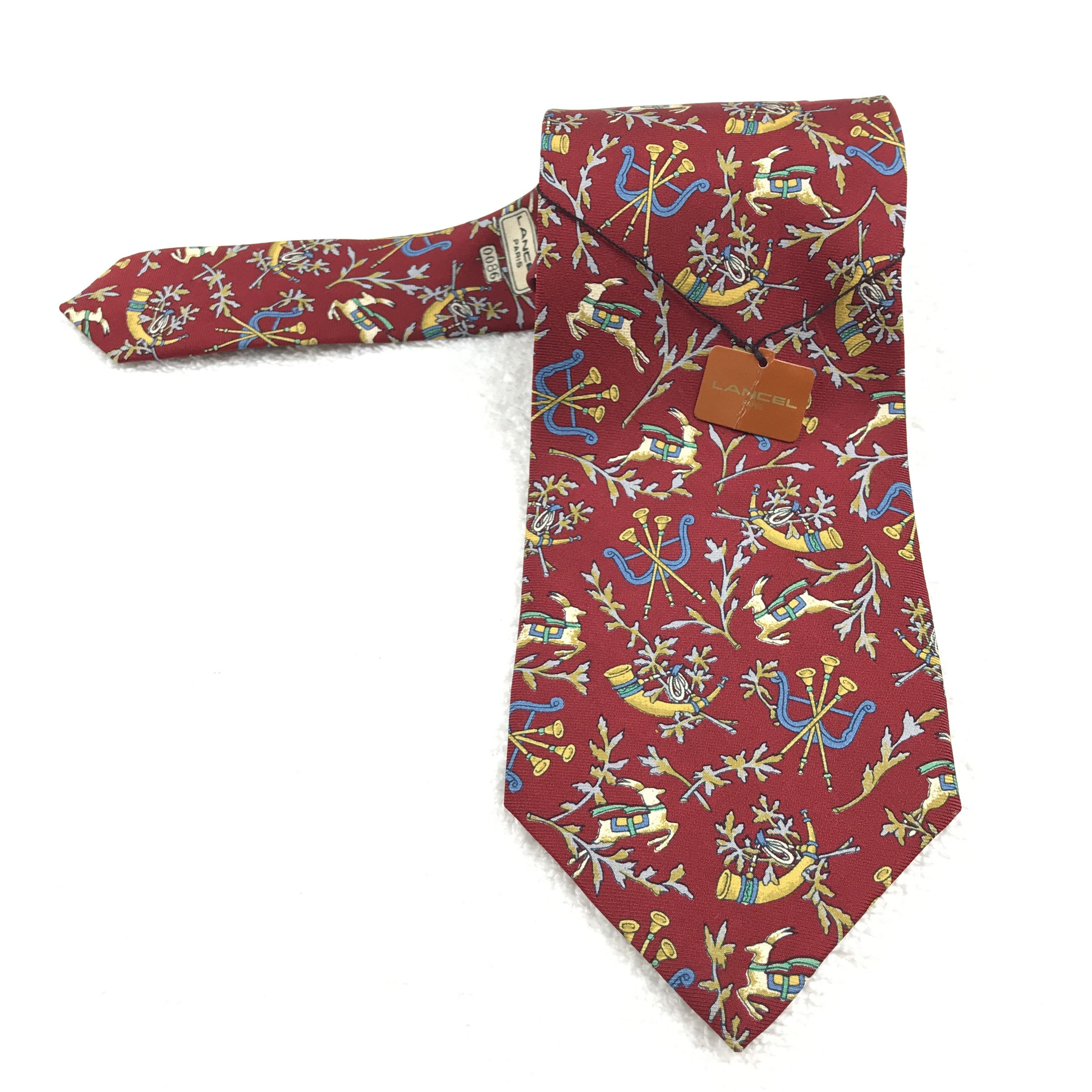 Lancel LC305 Vintage Lancel Necktie Pure Silk Size ONE SIZE - 1 Thumbnail