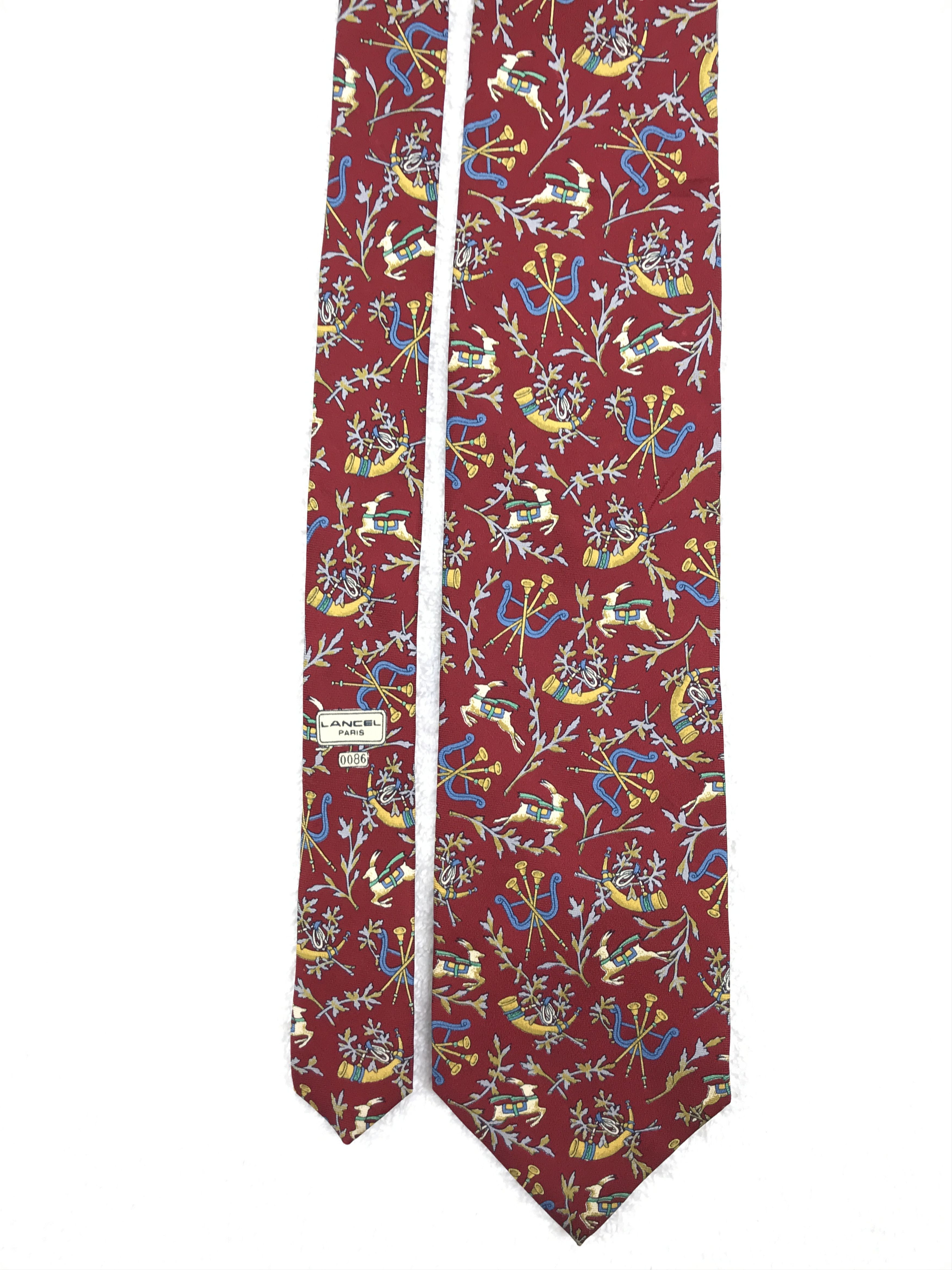 Lancel LC305 Vintage Lancel Necktie Pure Silk Size ONE SIZE - 3 Thumbnail