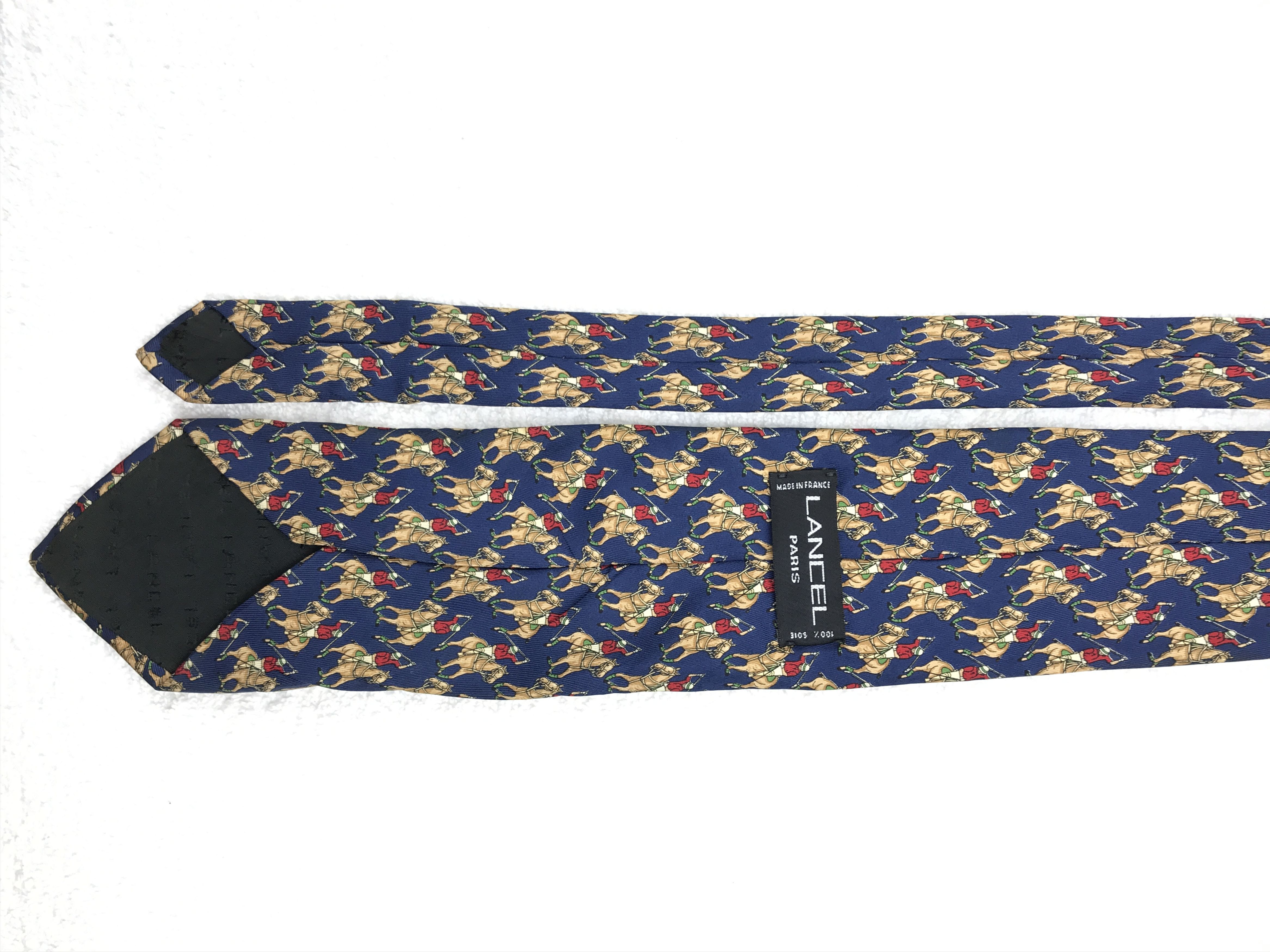 Designer × Lancel × Vintage LC302 Vintage Lancel Necktie Pure Silk Size ONE SIZE - 4 Thumbnail